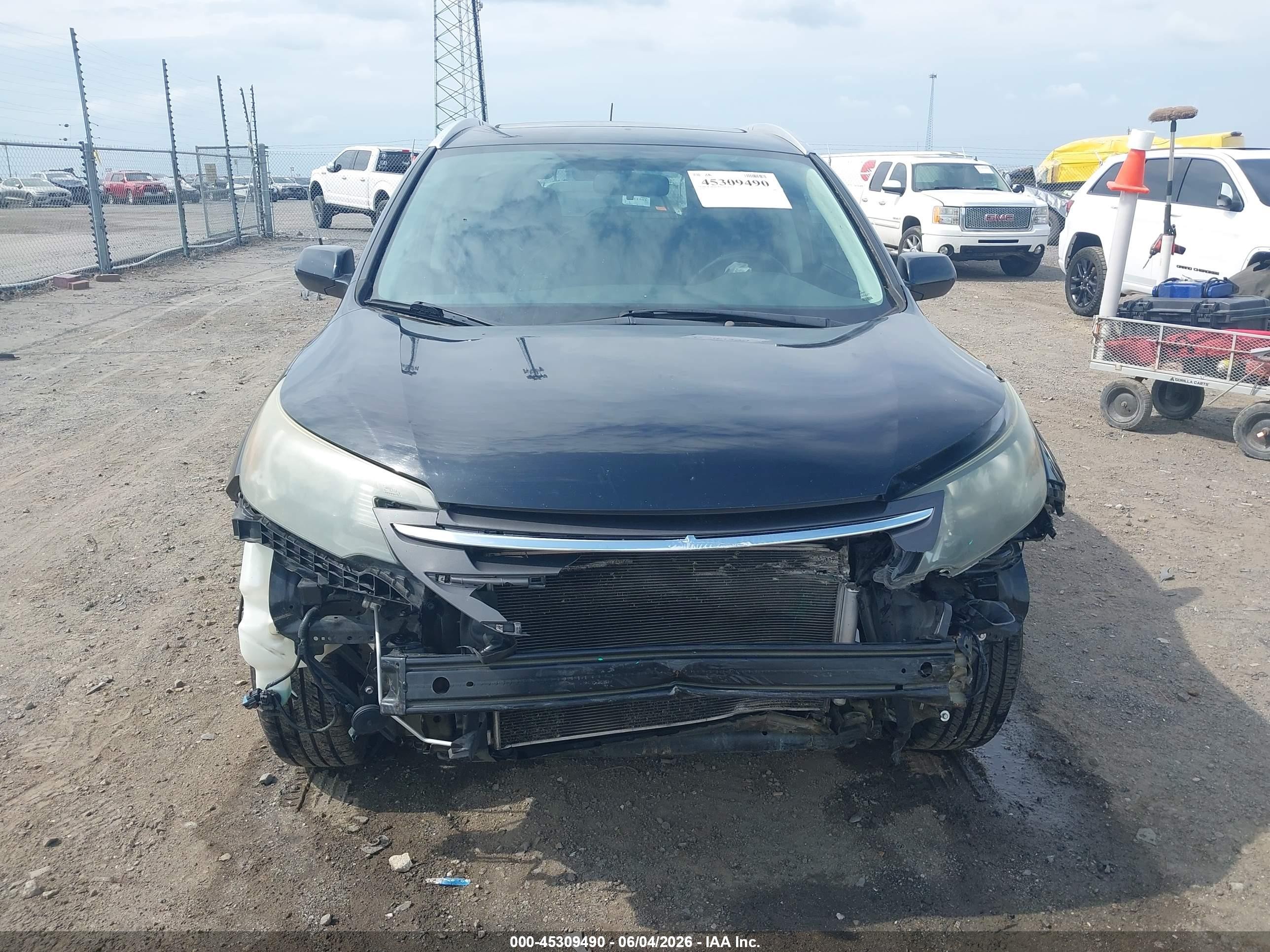 2014 Honda Cr-v Ex-l Black vin: 2HKRM3H75EH558046