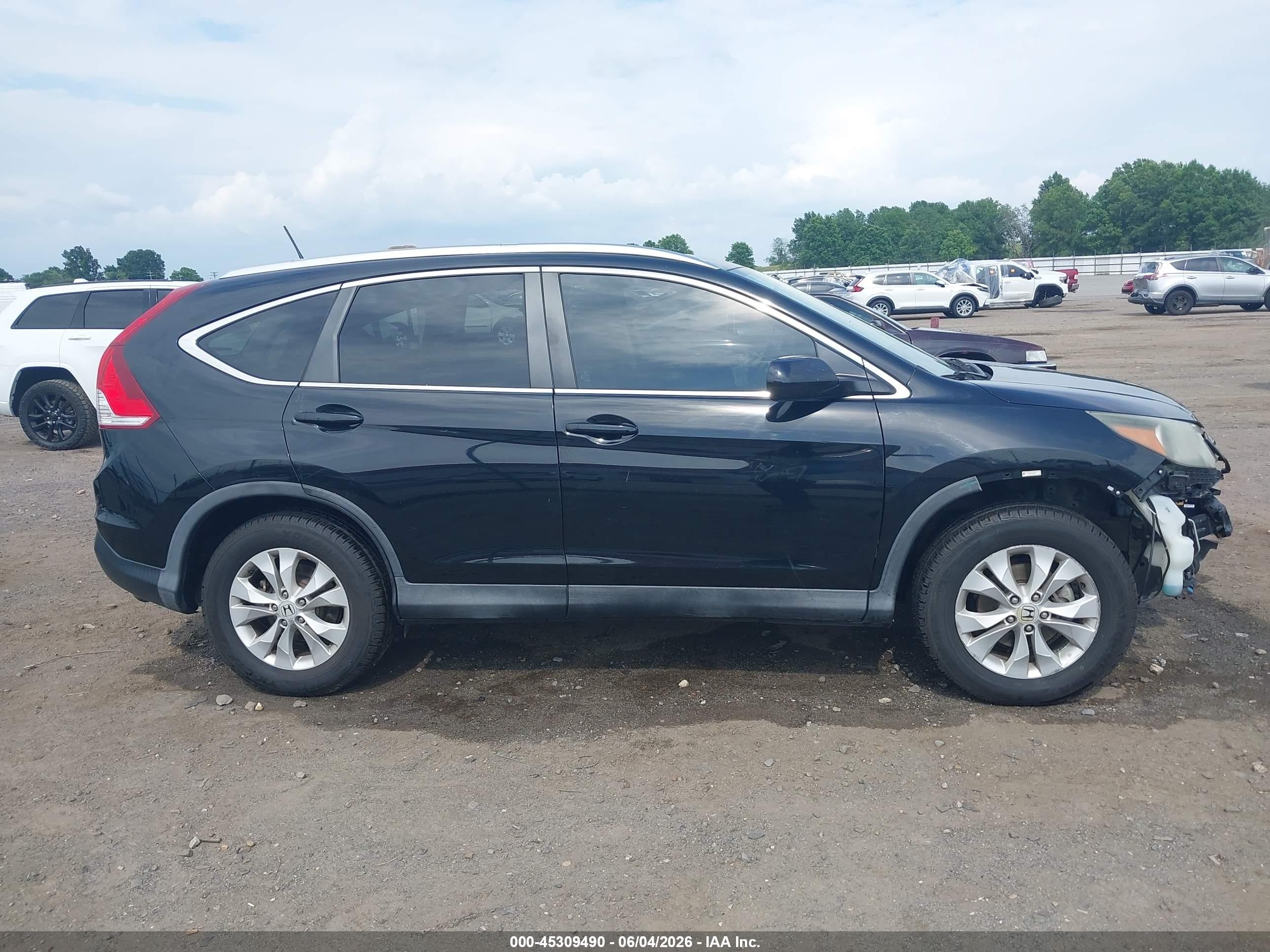 2014 Honda Cr-v Ex-l Black vin: 2HKRM3H75EH558046