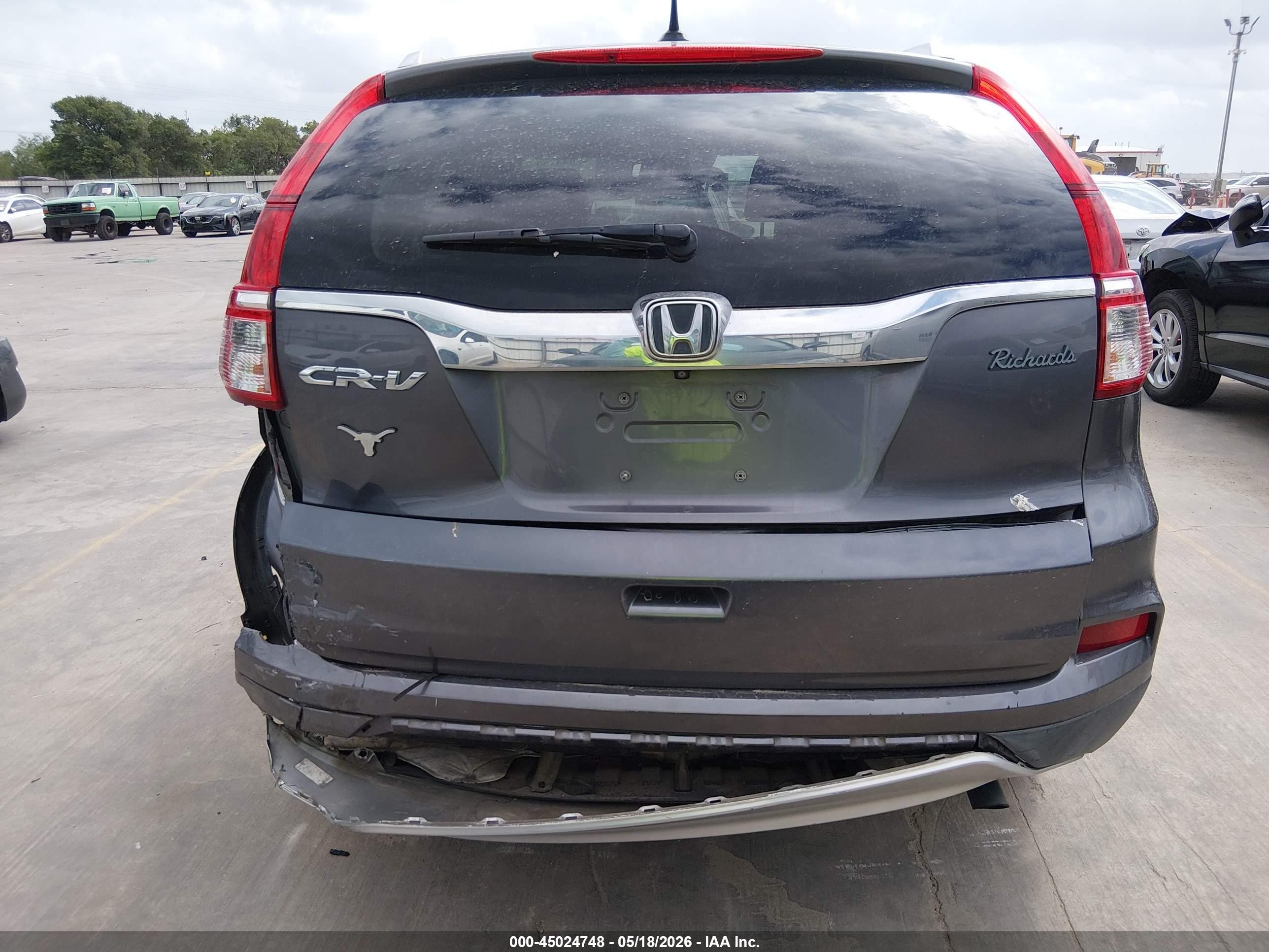 2015 Honda Cr-v Ex-l Серый vin: 2HKRM3H75FH504067