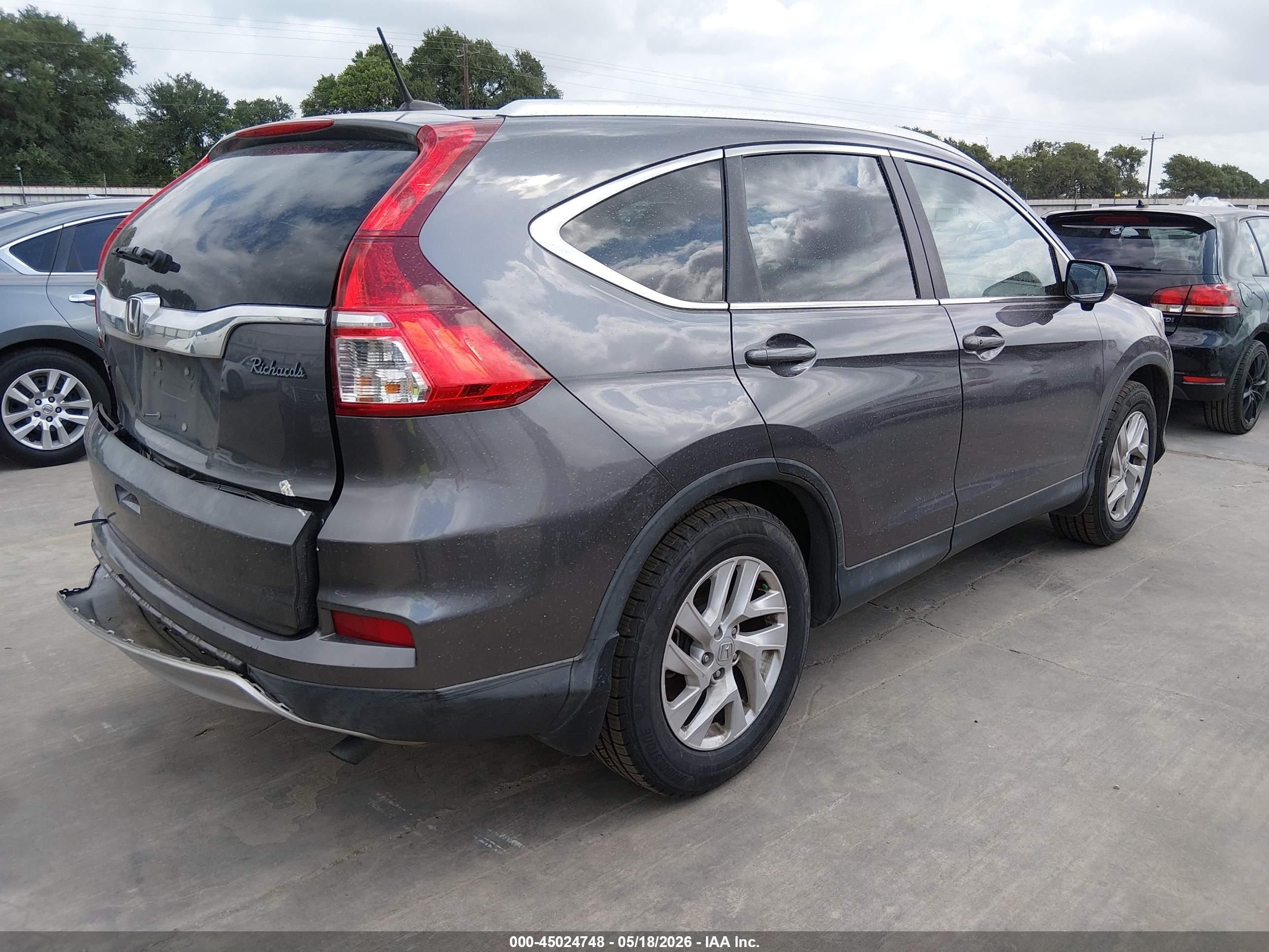 2015 Honda Cr-v Ex-l Серый vin: 2HKRM3H75FH504067