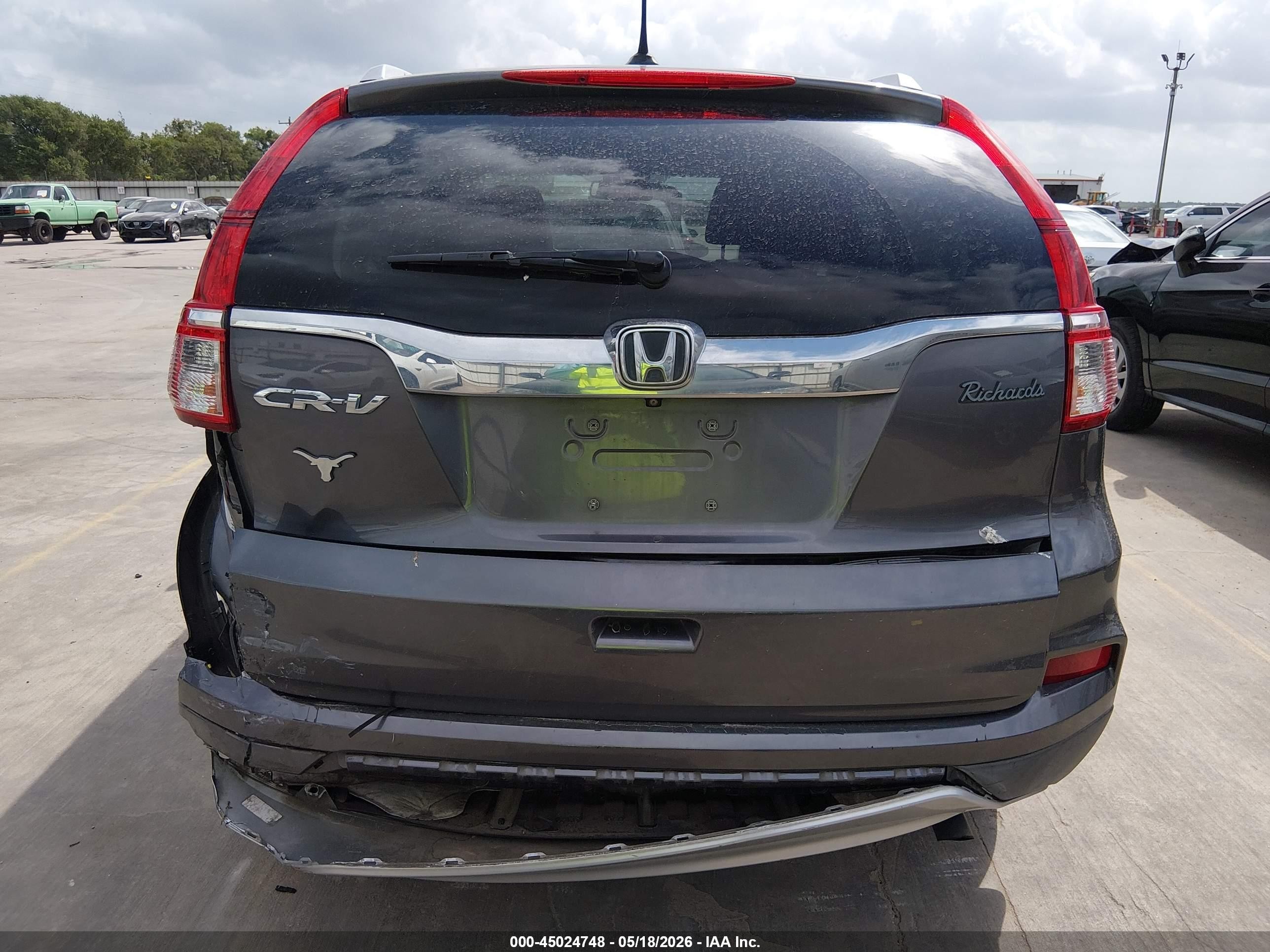 2015 Honda Cr-v Ex-l Серый vin: 2HKRM3H75FH504067