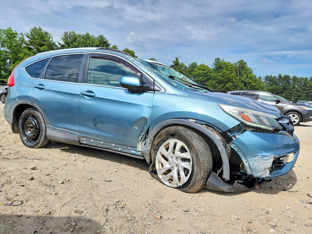 2015 Honda Cr-v Exl Turquoise vin: 2HKRM3H75FH533388