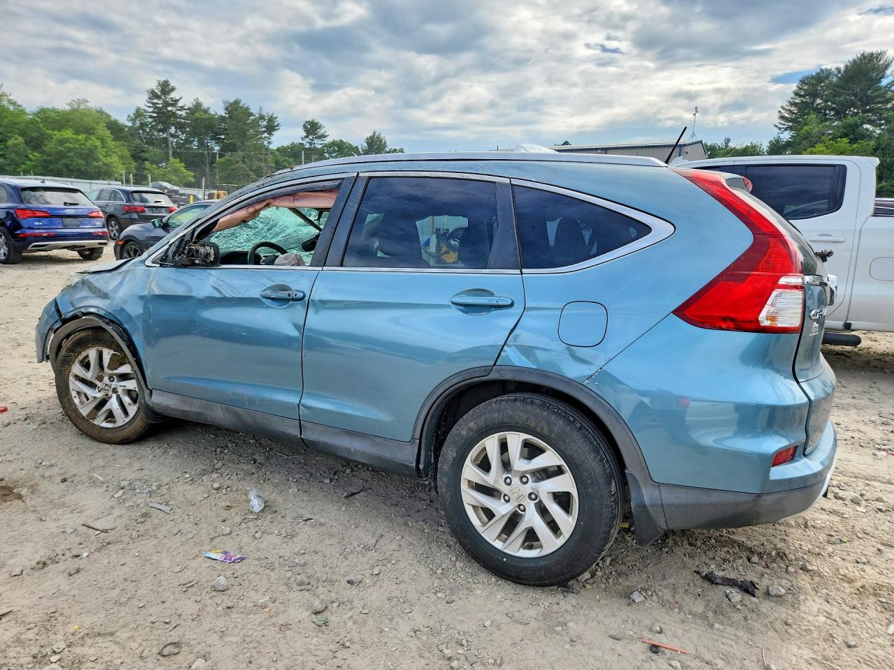2015 Honda Cr-v Exl Turquoise vin: 2HKRM3H75FH533388