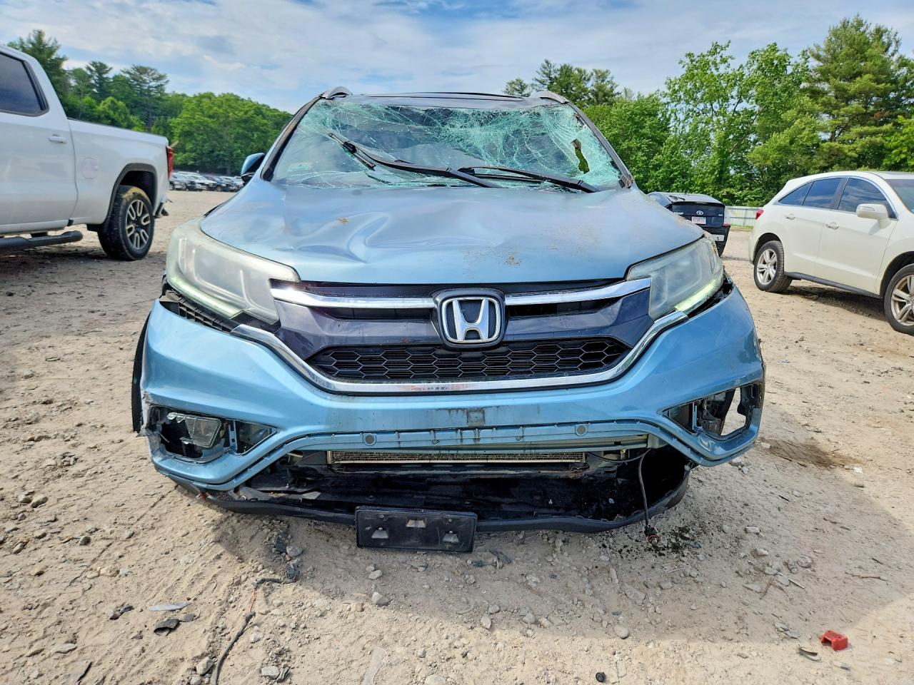 2015 Honda Cr-v Exl Turquoise vin: 2HKRM3H75FH533388