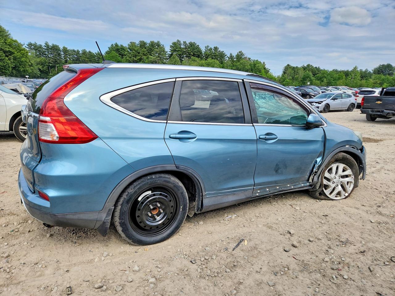 2015 Honda Cr-v Exl Turquoise vin: 2HKRM3H75FH533388