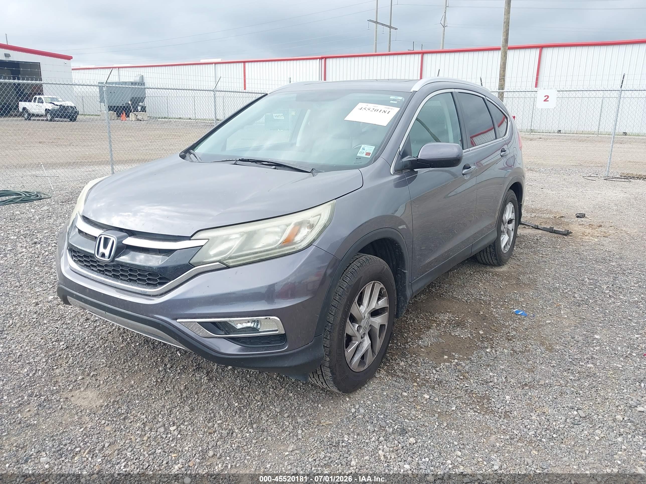 2015 Honda Cr-v Ex-l Серый vin: 2HKRM3H75FH542401