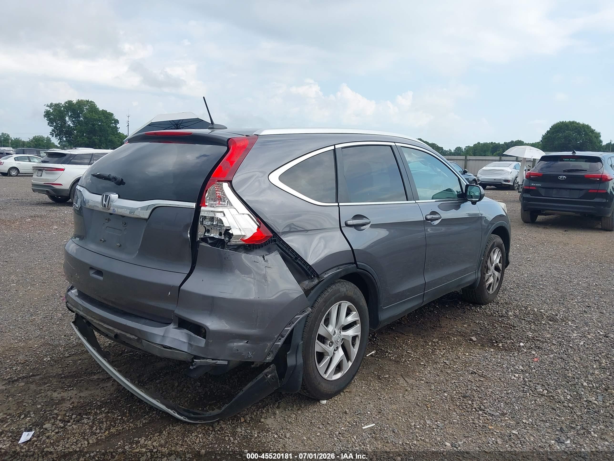 2015 Honda Cr-v Ex-l Серый vin: 2HKRM3H75FH542401