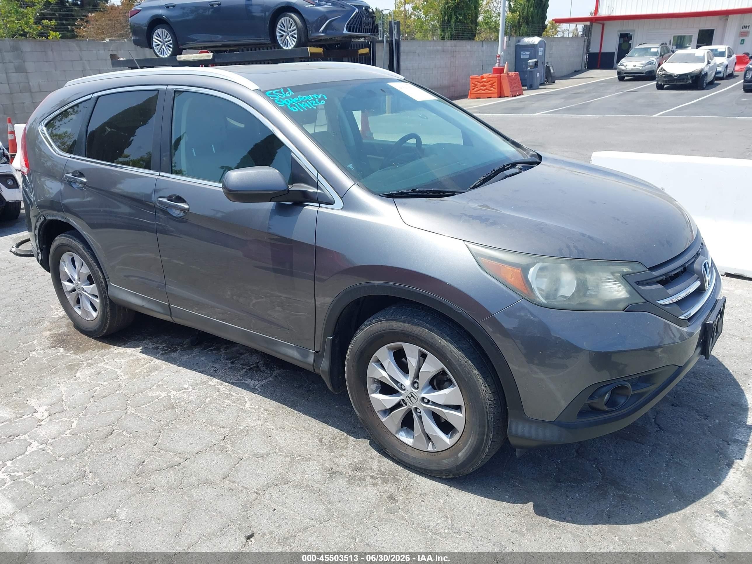 2013 Honda Cr-v Ex-l Gray vin: 2HKRM3H76DH520632