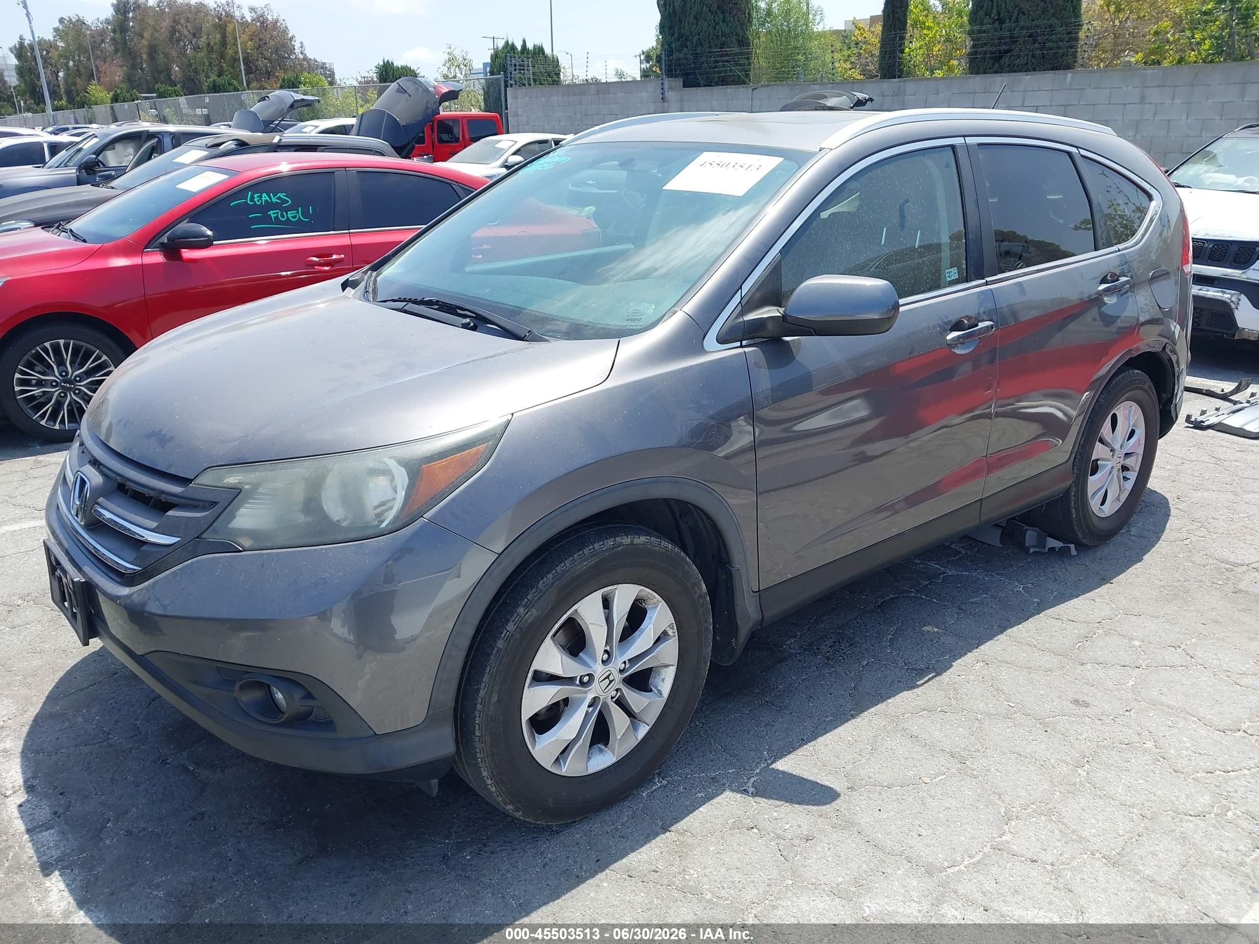 2013 Honda Cr-v Ex-l Серый vin: 2HKRM3H76DH520632