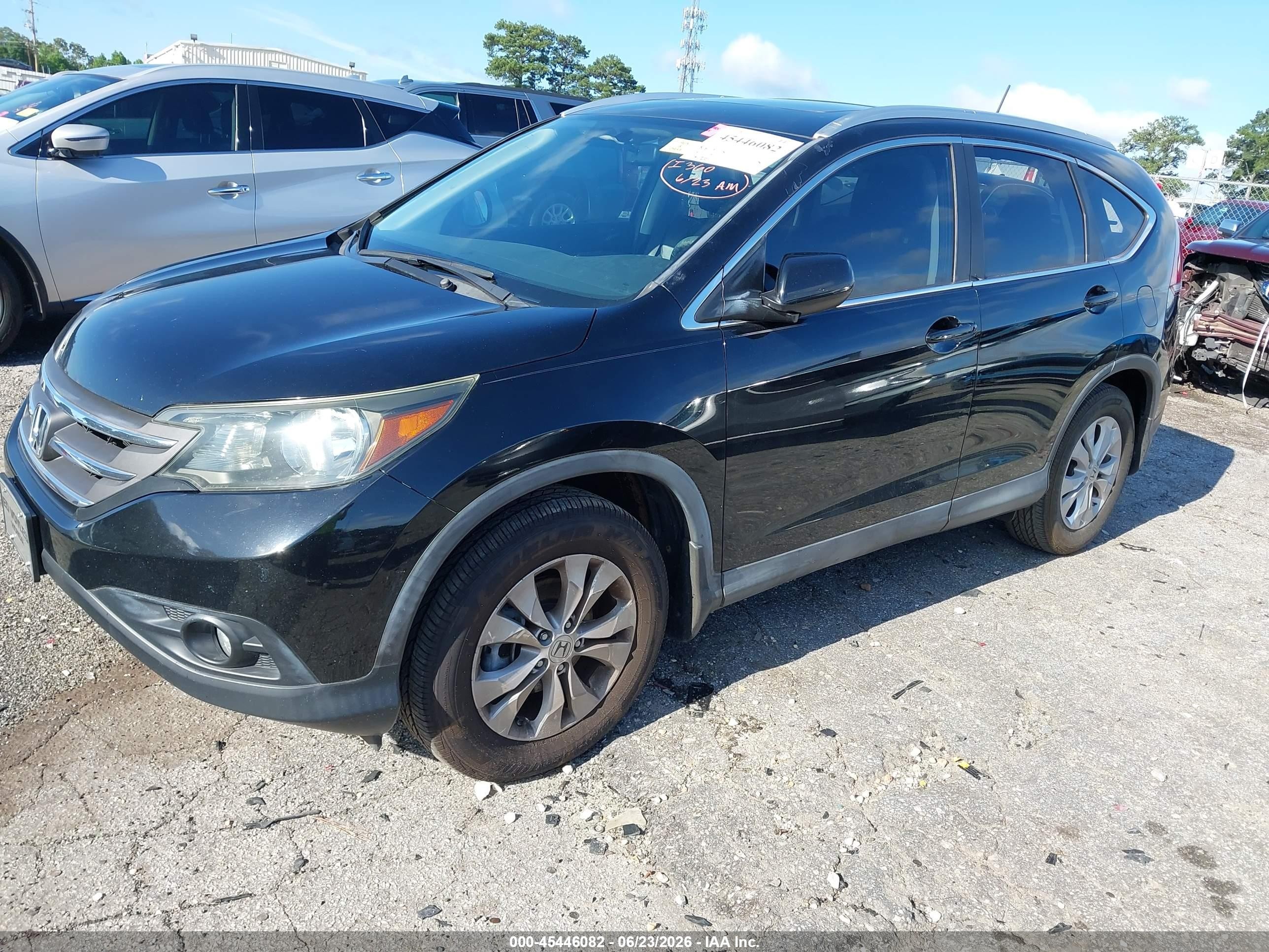 2013 Honda Cr-v Ex-l Black vin: 2HKRM3H76DH521196
