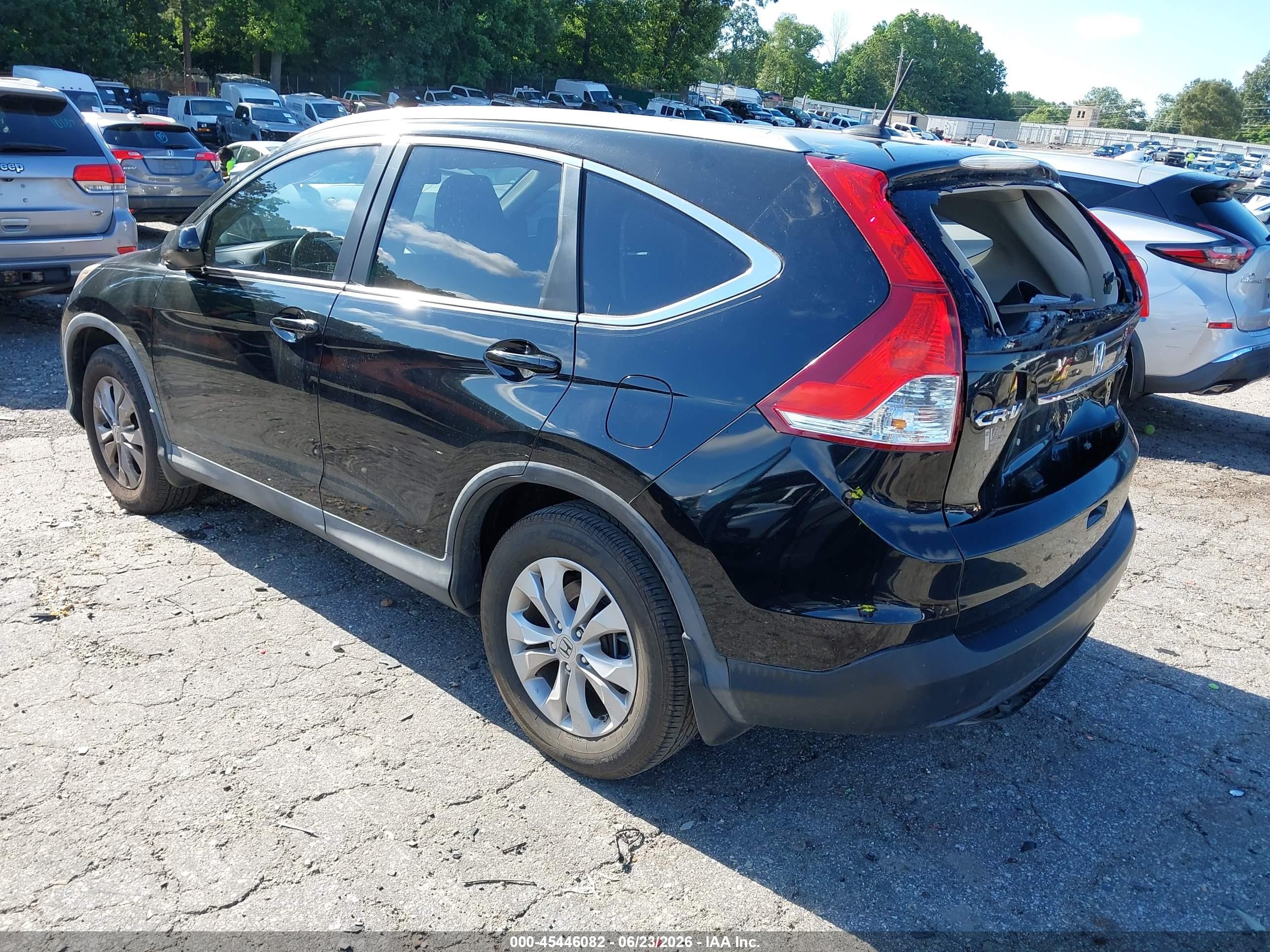 2013 Honda Cr-v Ex-l Black vin: 2HKRM3H76DH521196