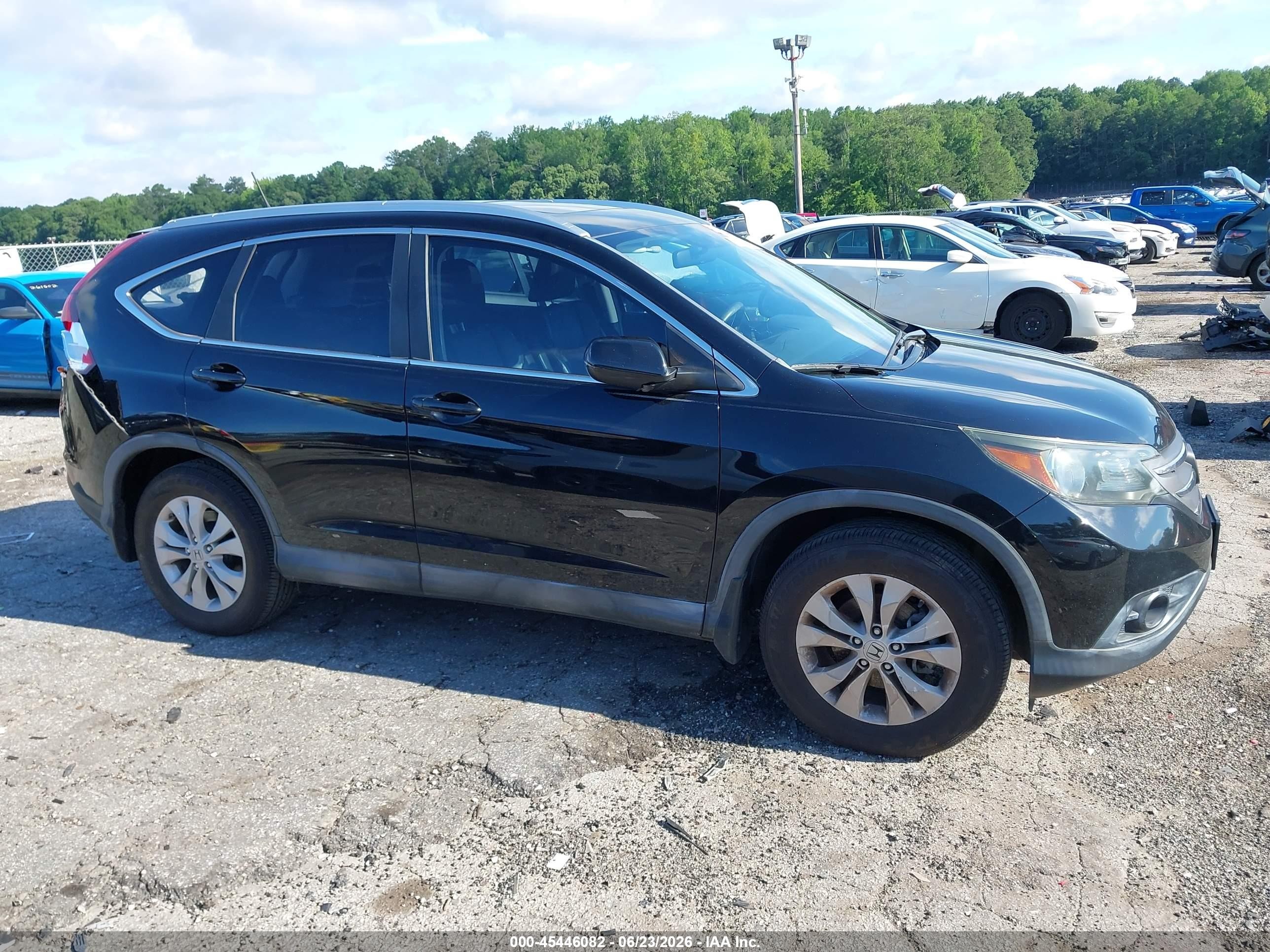 2013 Honda Cr-v Ex-l Black vin: 2HKRM3H76DH521196
