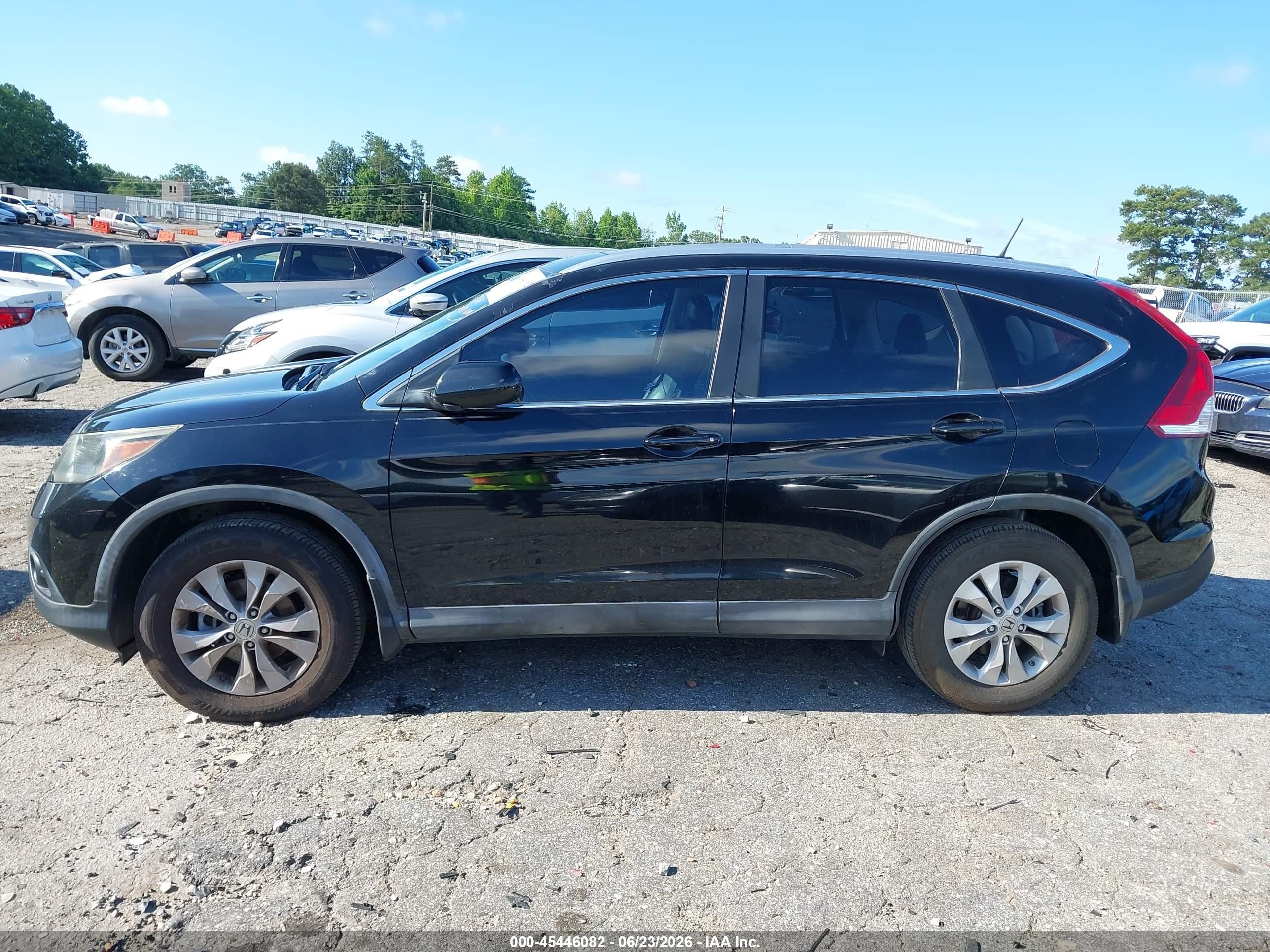 2013 Honda Cr-v Ex-l Black vin: 2HKRM3H76DH521196