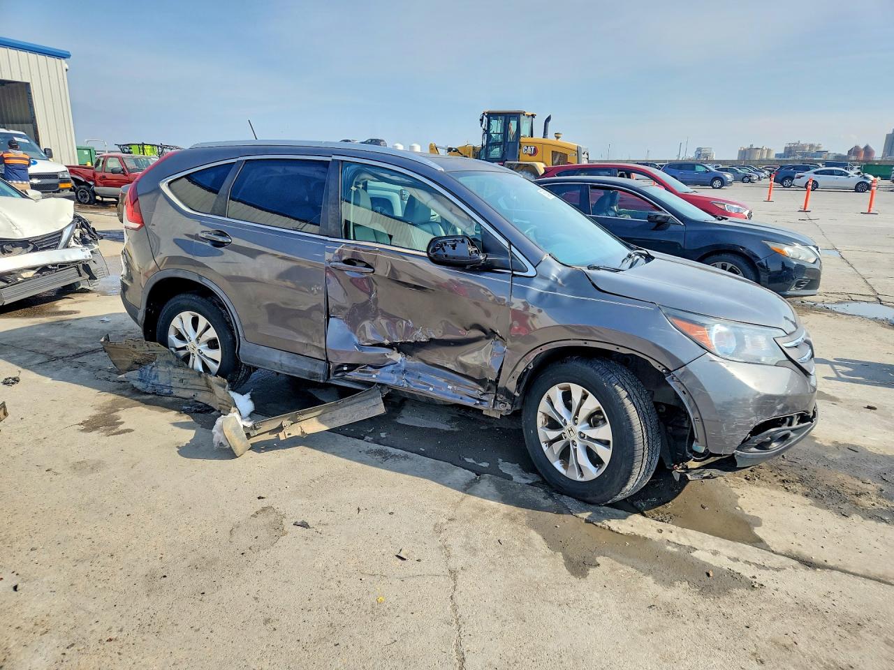 2013 Honda Cr-v Exl Gray vin: 2HKRM3H76DH524907