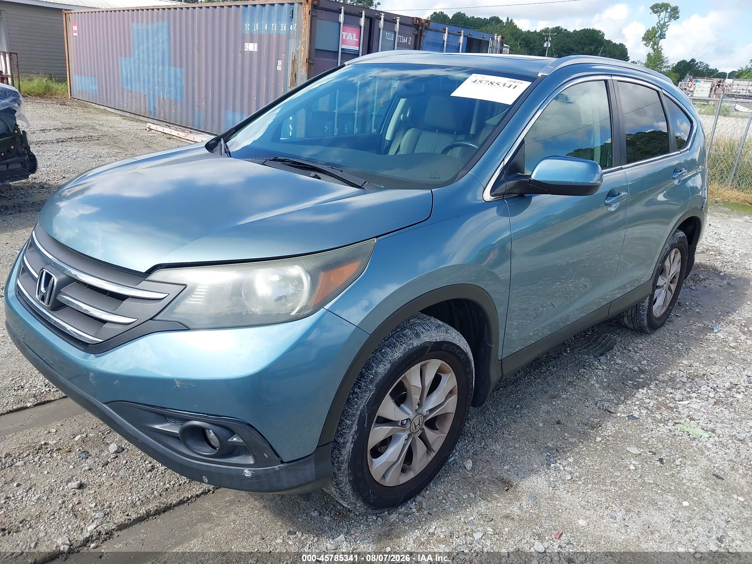 2014 Honda Cr-v Ex-l Blue vin: 2HKRM3H76EH509518