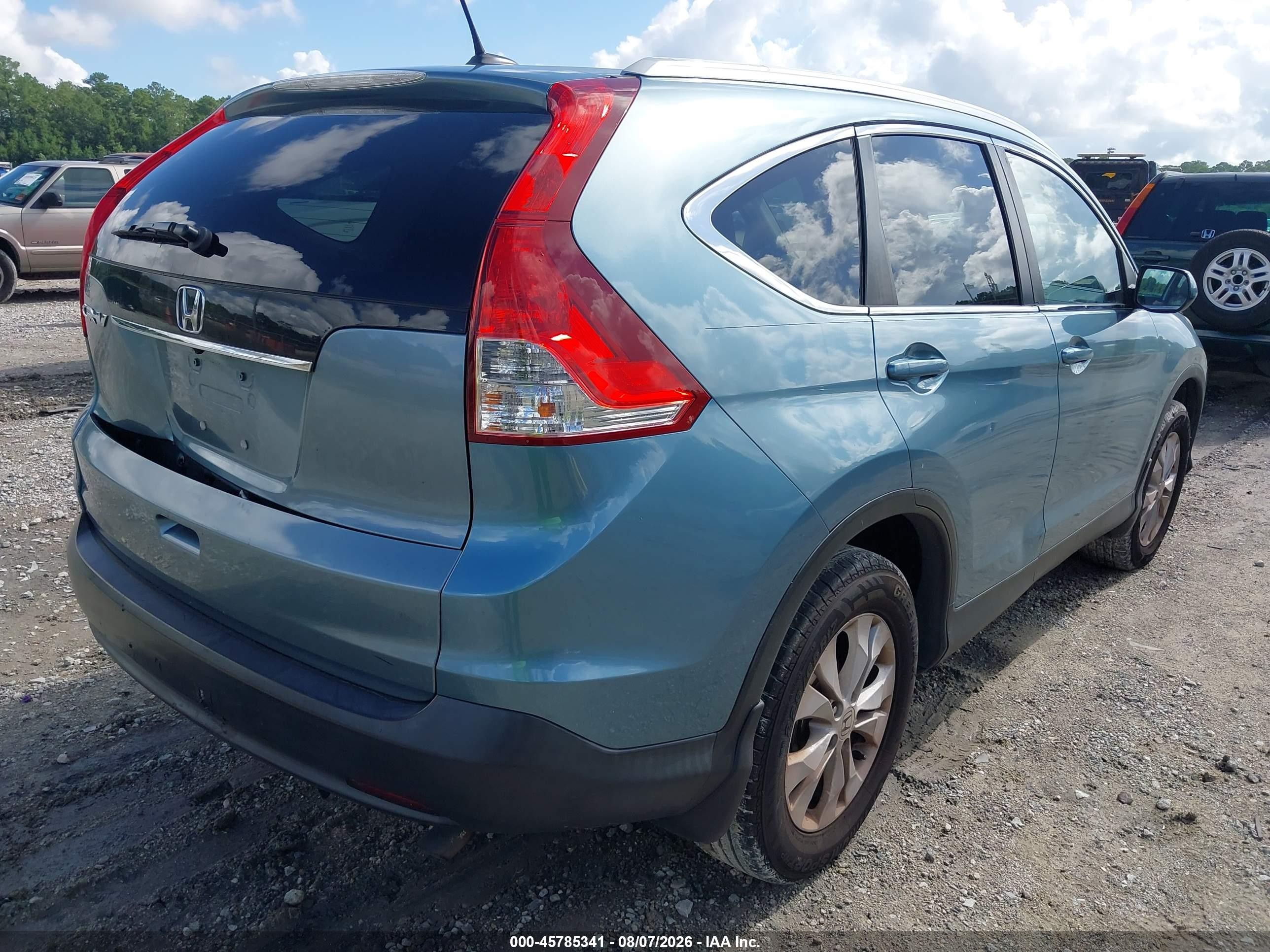 2014 Honda Cr-v Ex-l Blue vin: 2HKRM3H76EH509518