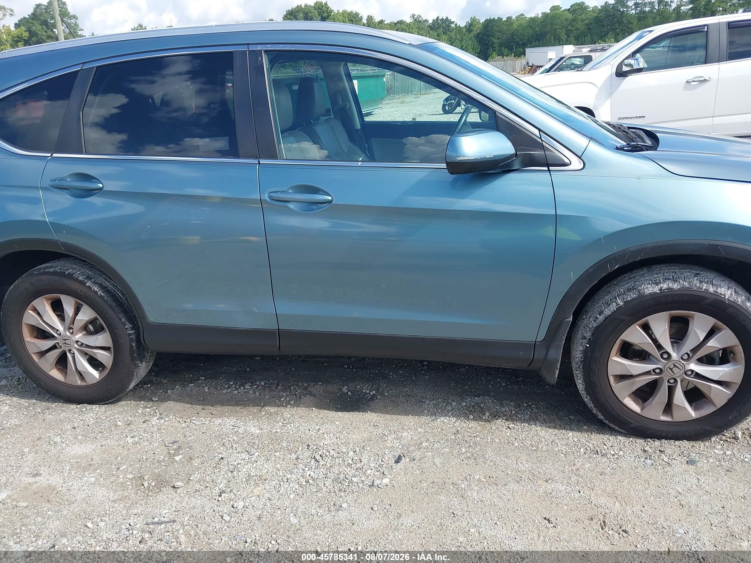2014 Honda Cr-v Ex-l Blue vin: 2HKRM3H76EH509518