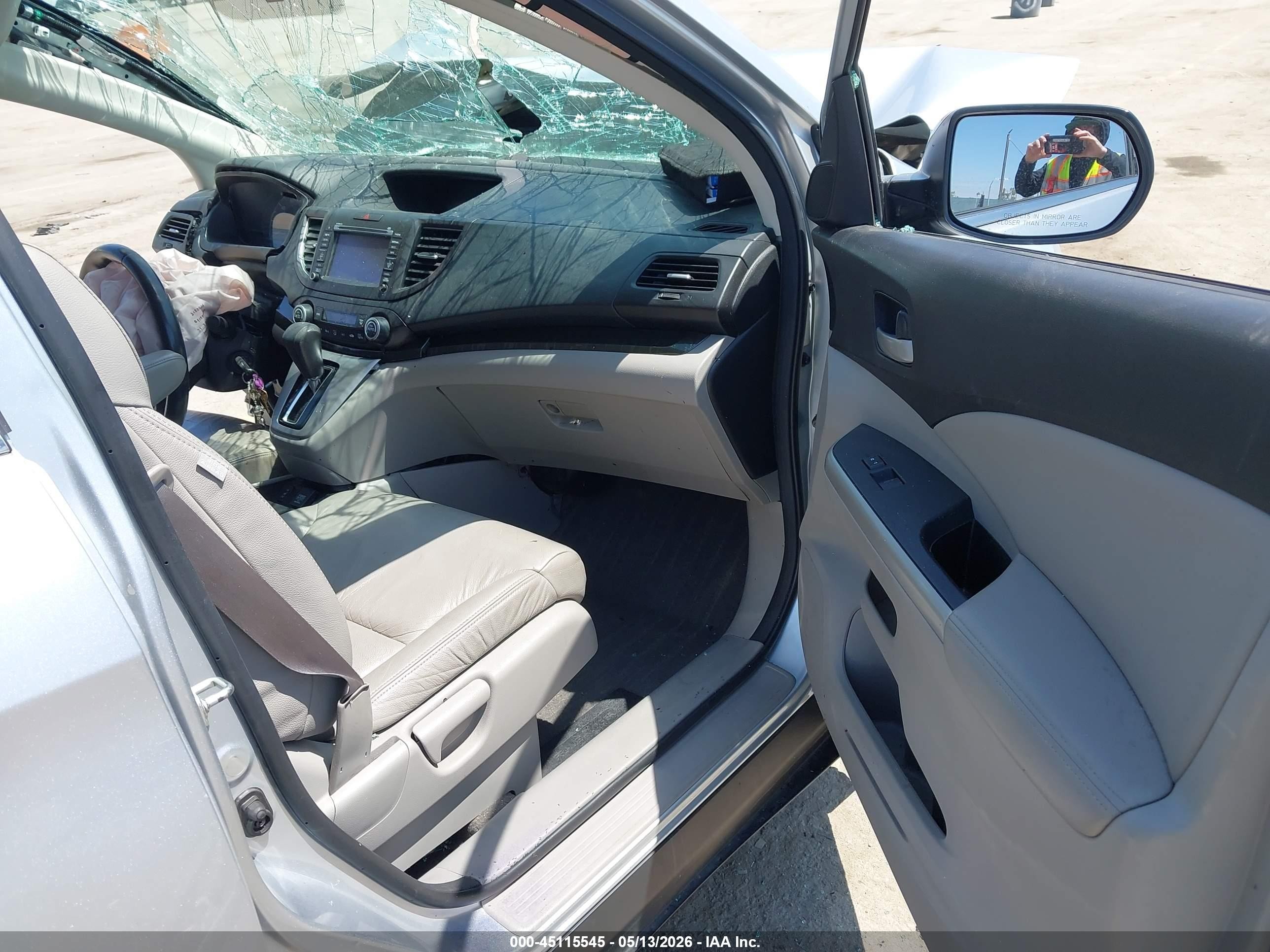 2014 Honda Cr-v Ex-l Silver vin: 2HKRM3H76EH514461