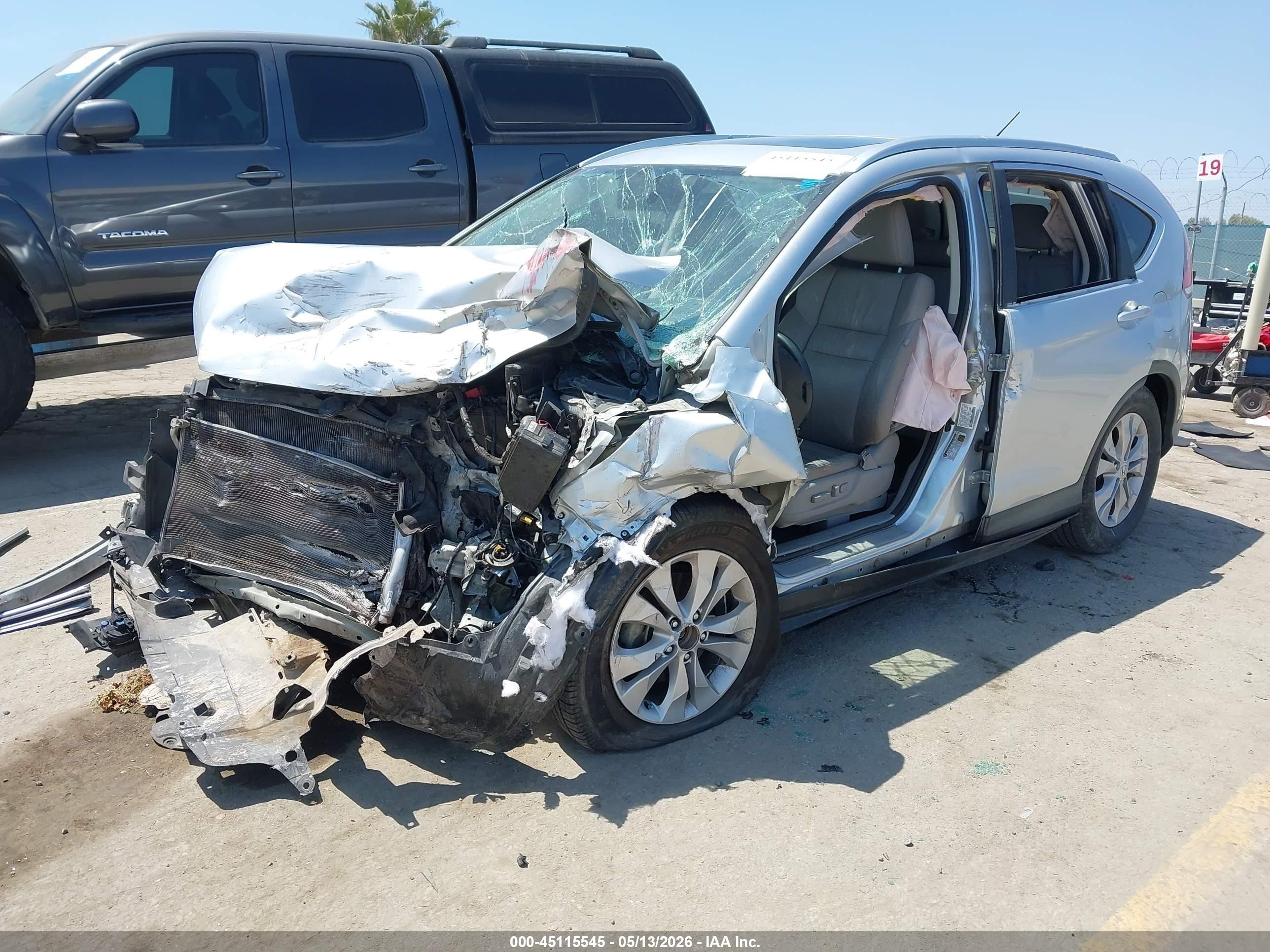 2014 Honda Cr-v Ex-l Silver vin: 2HKRM3H76EH514461