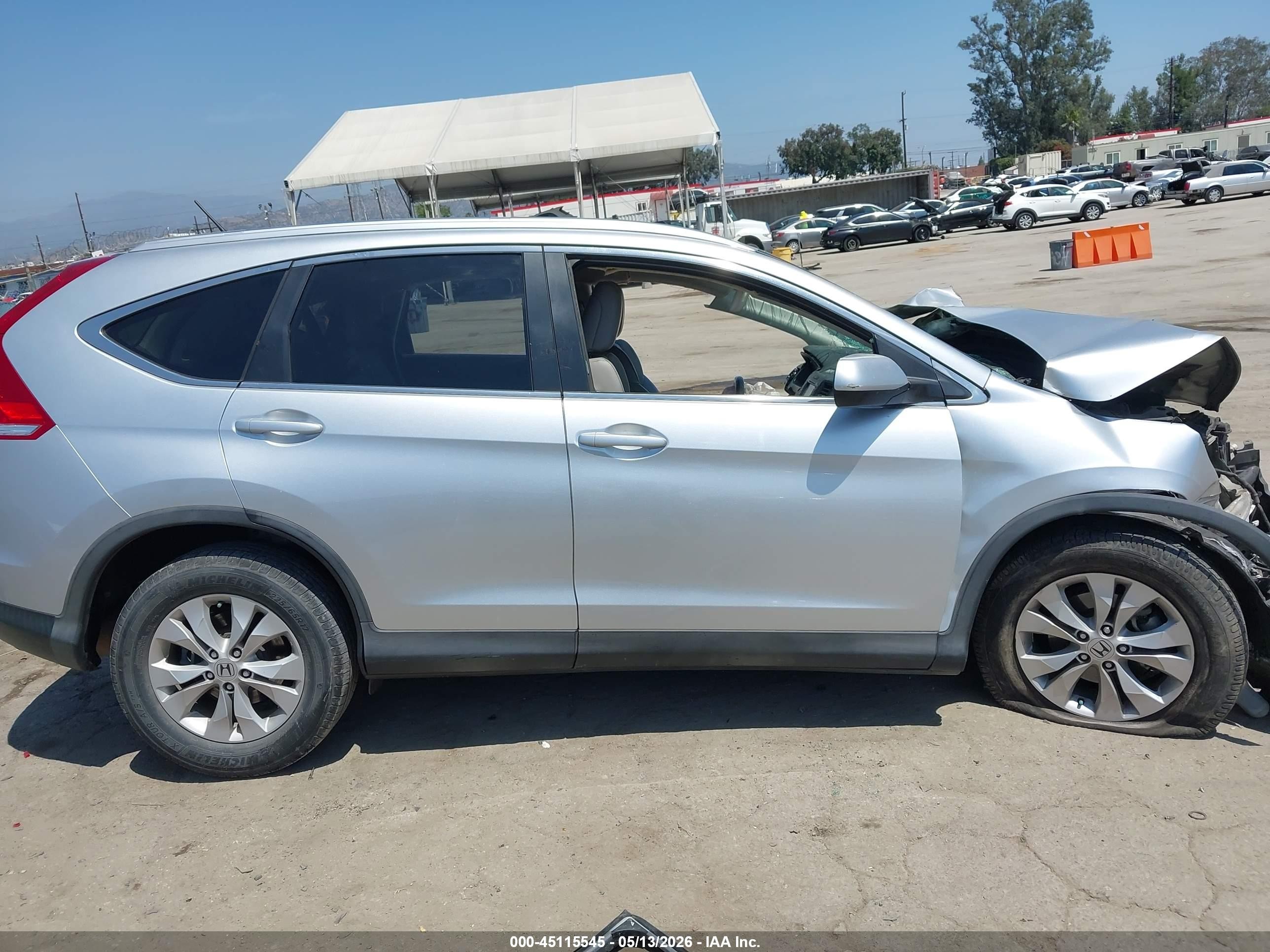 2014 Honda Cr-v Ex-l Silver vin: 2HKRM3H76EH514461