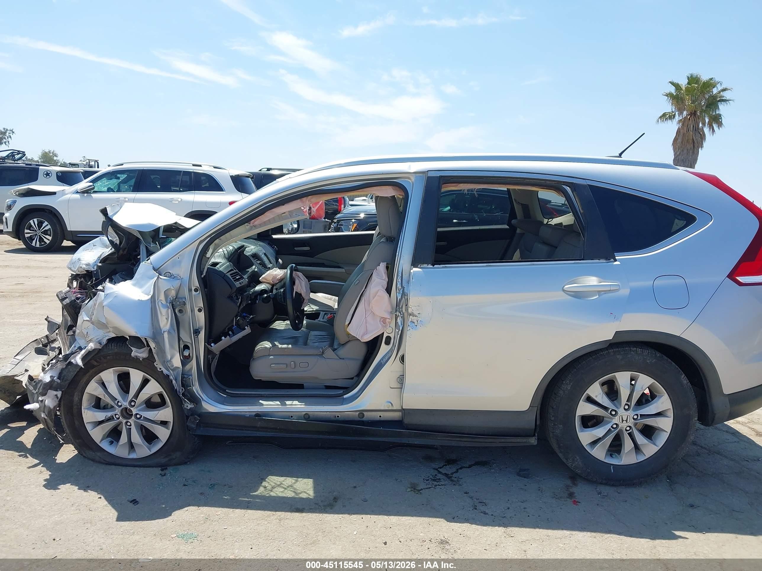 2014 Honda Cr-v Ex-l Silver vin: 2HKRM3H76EH514461