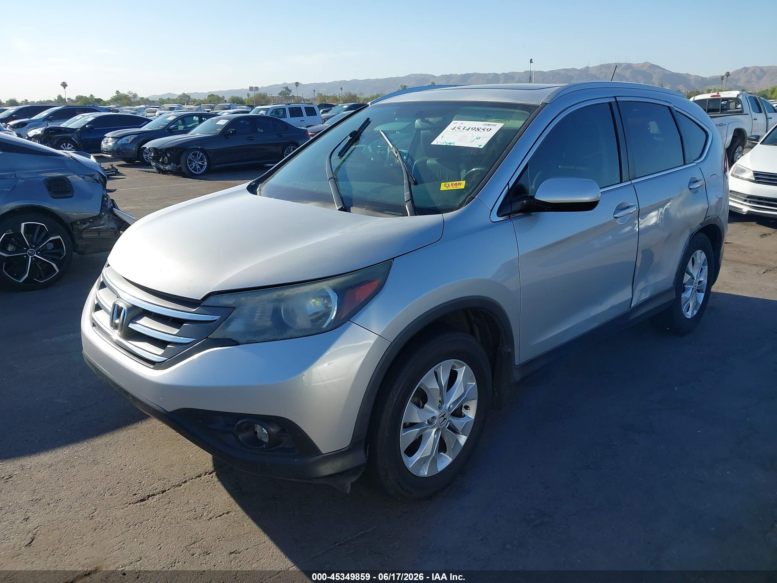 2014 Honda Cr-v Ex-l Silver vin: 2HKRM3H76EH519952