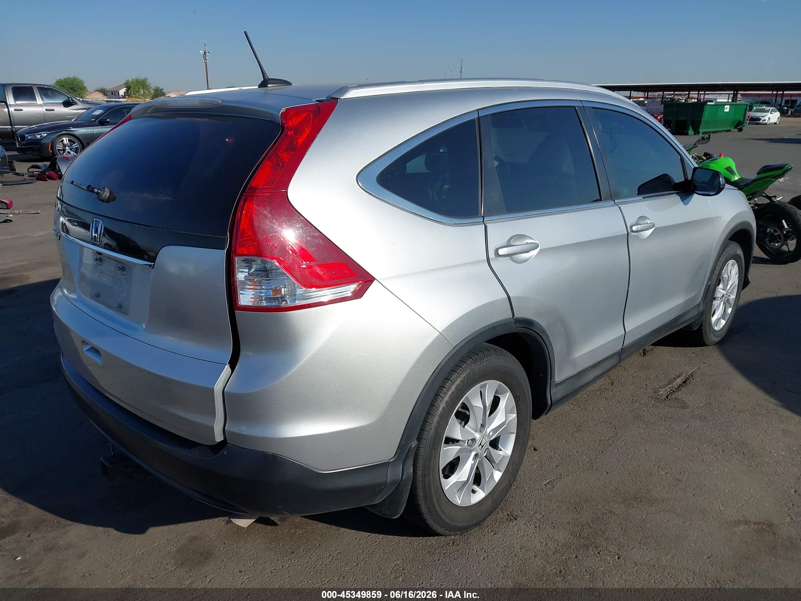 2014 Honda Cr-v Ex-l Silver vin: 2HKRM3H76EH519952