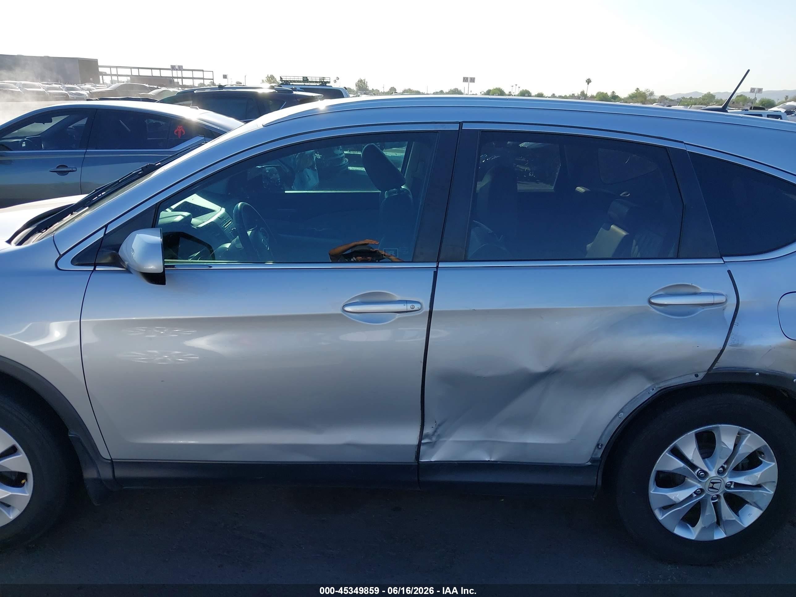 2014 Honda Cr-v Ex-l Silver vin: 2HKRM3H76EH519952