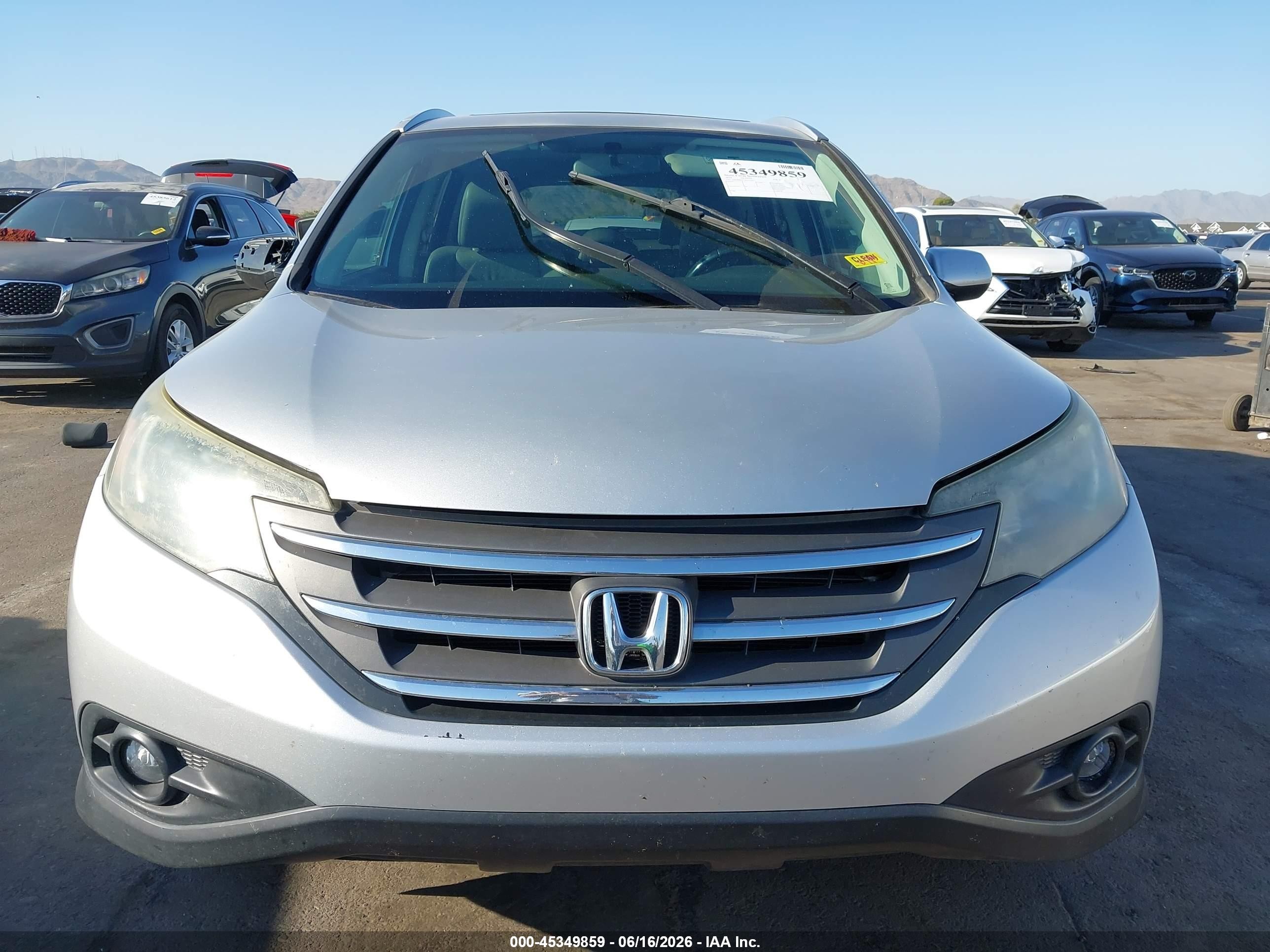 2014 Honda Cr-v Ex-l Silver vin: 2HKRM3H76EH519952