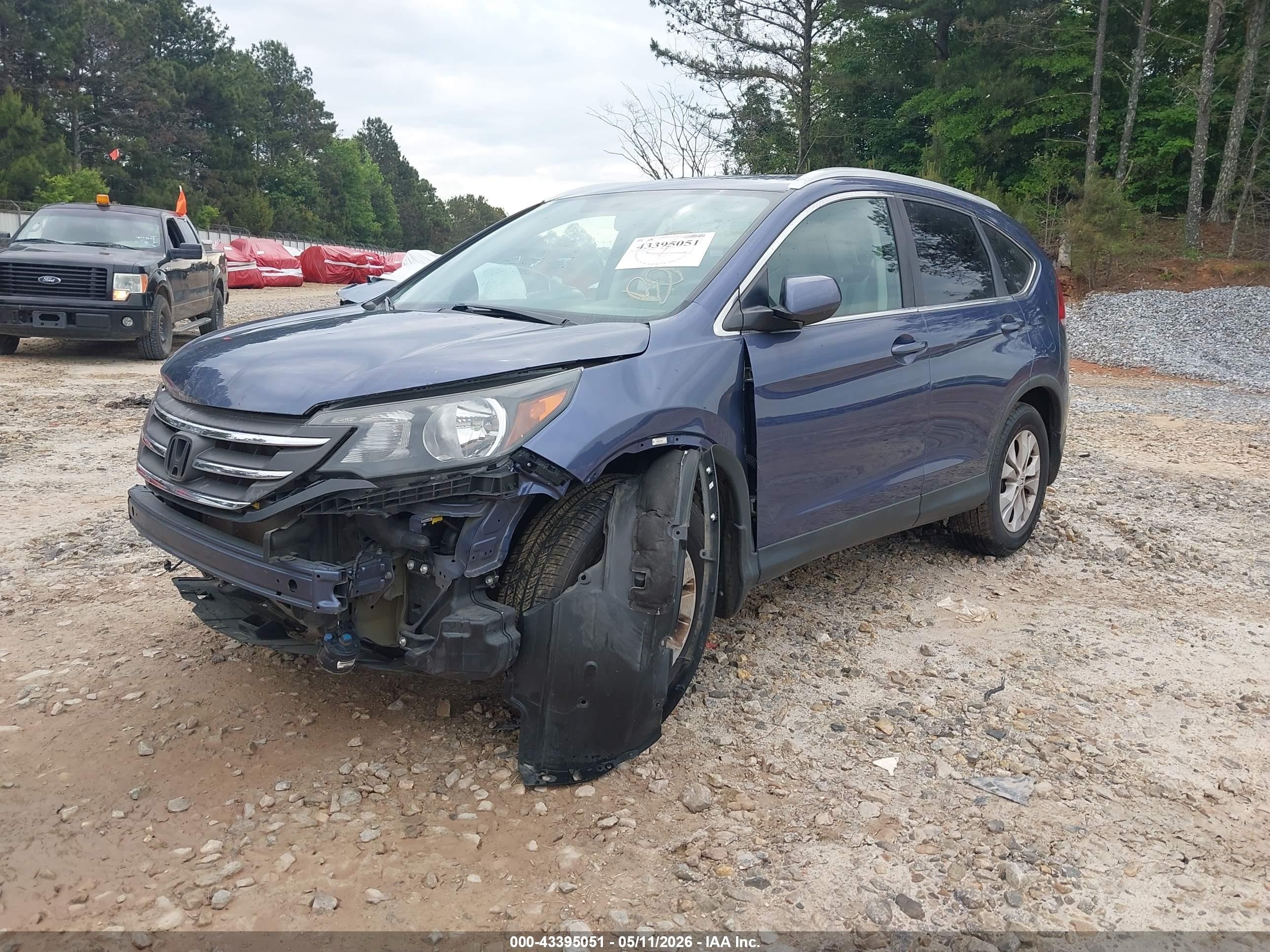 2014 Honda Cr-v Ex-l Синий vin: 2HKRM3H76EH528392