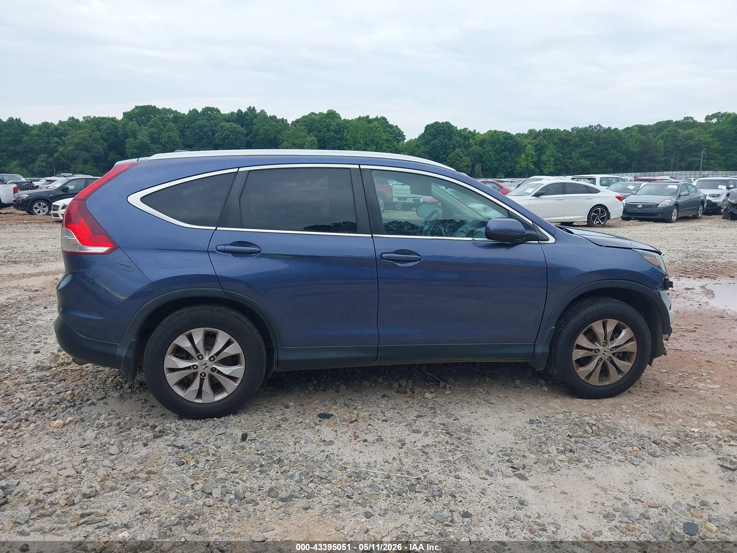 2014 Honda Cr-v Ex-l Синий vin: 2HKRM3H76EH528392
