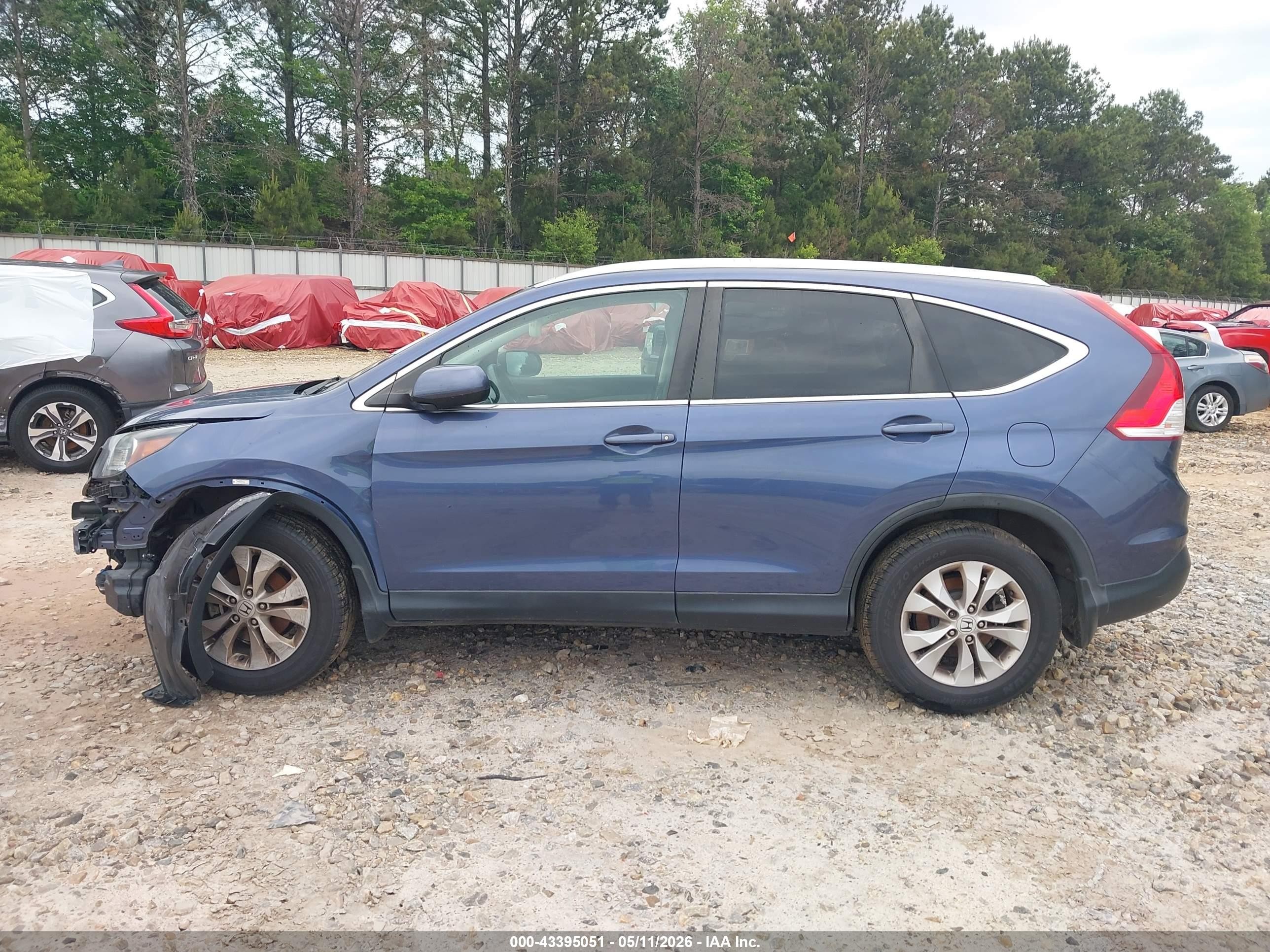 2014 Honda Cr-v Ex-l Синий vin: 2HKRM3H76EH528392