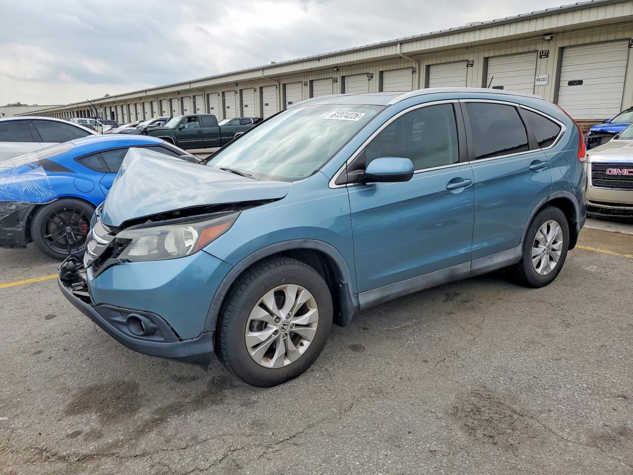 2014 Honda Cr-v Exl Turquoise vin: 2HKRM3H76EH543183