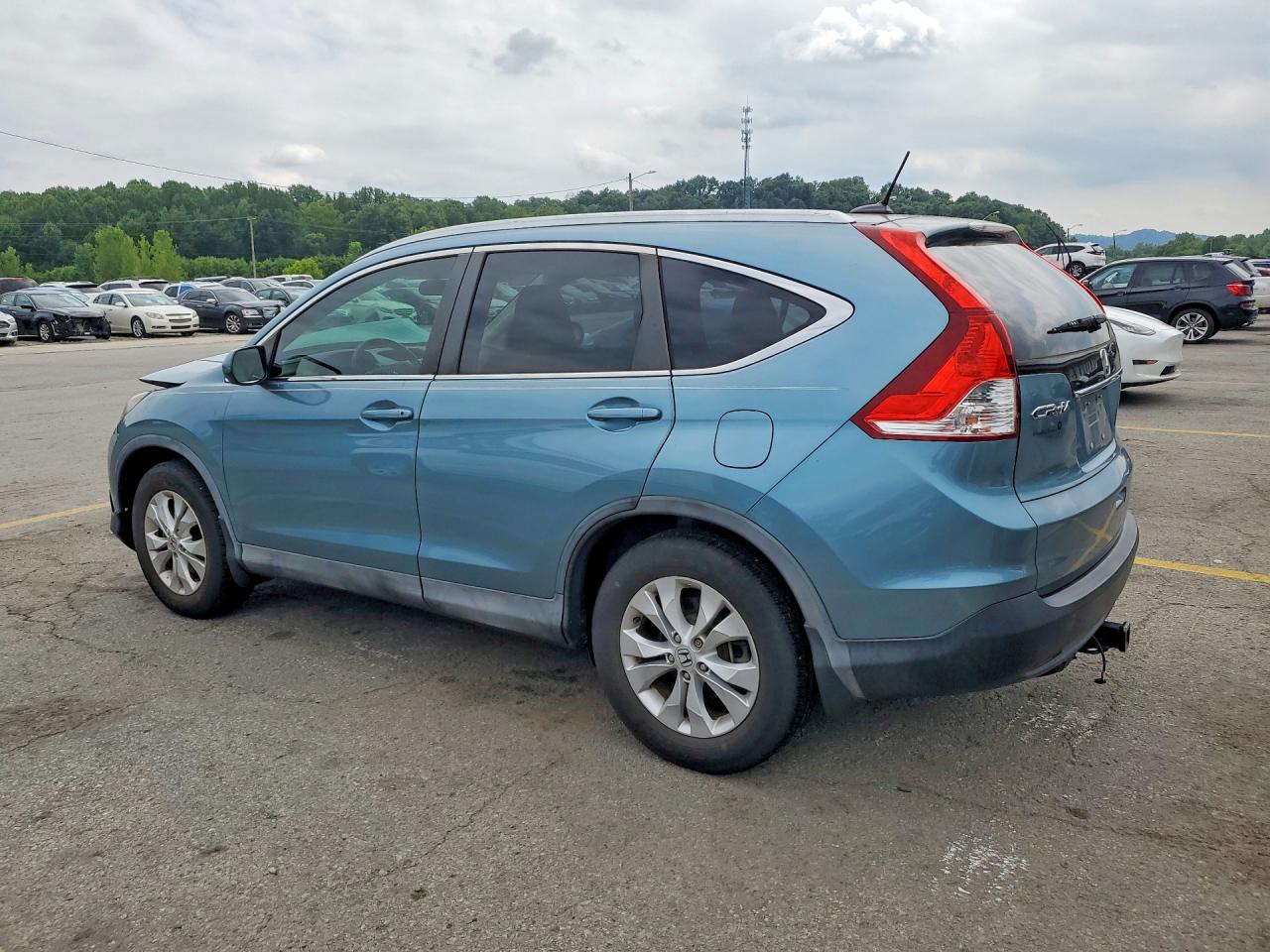 2014 Honda Cr-v Exl Turquoise vin: 2HKRM3H76EH543183