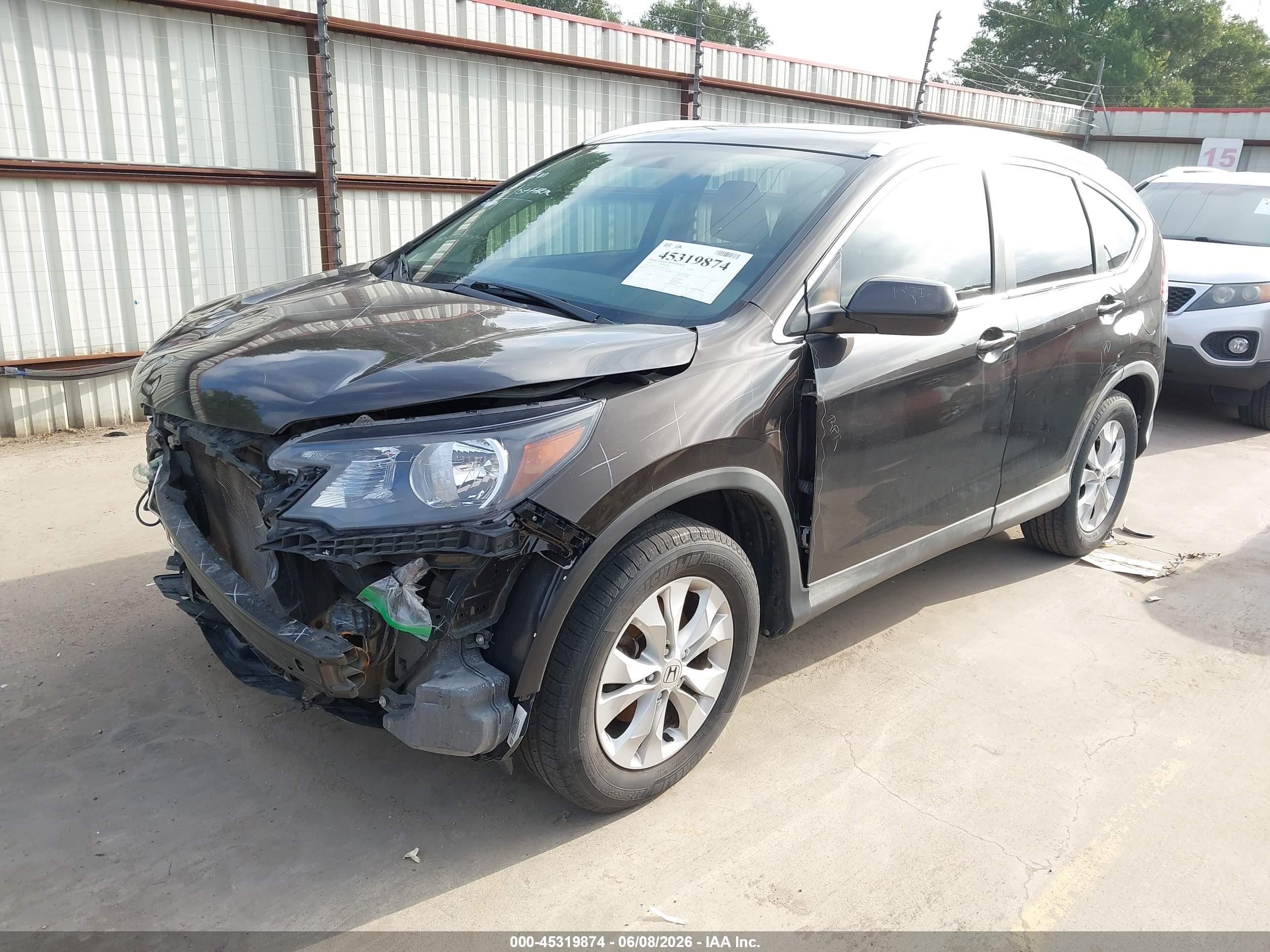 2014 Honda Cr-v Ex-l Brown vin: 2HKRM3H76EH553227