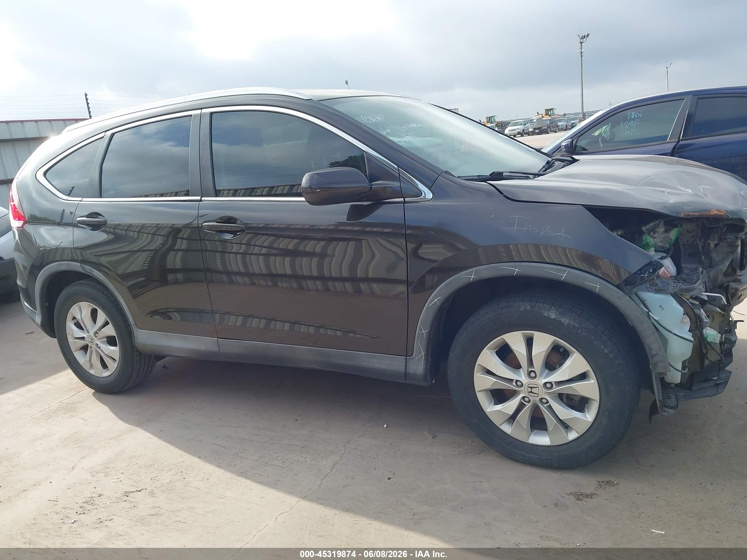 2014 Honda Cr-v Ex-l Brown vin: 2HKRM3H76EH553227