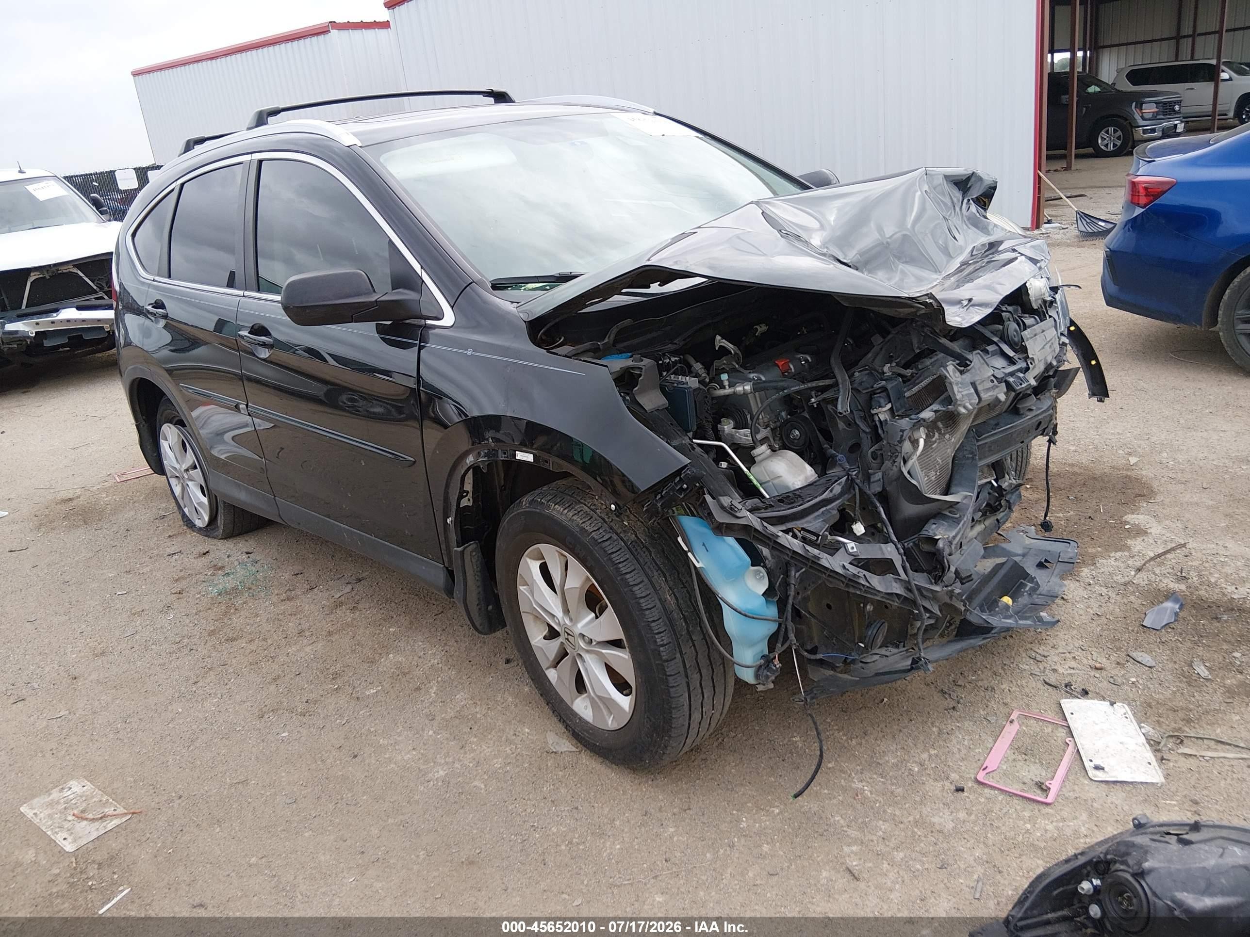 2014 Honda Cr-v Ex-l Black vin: 2HKRM3H76EH563806