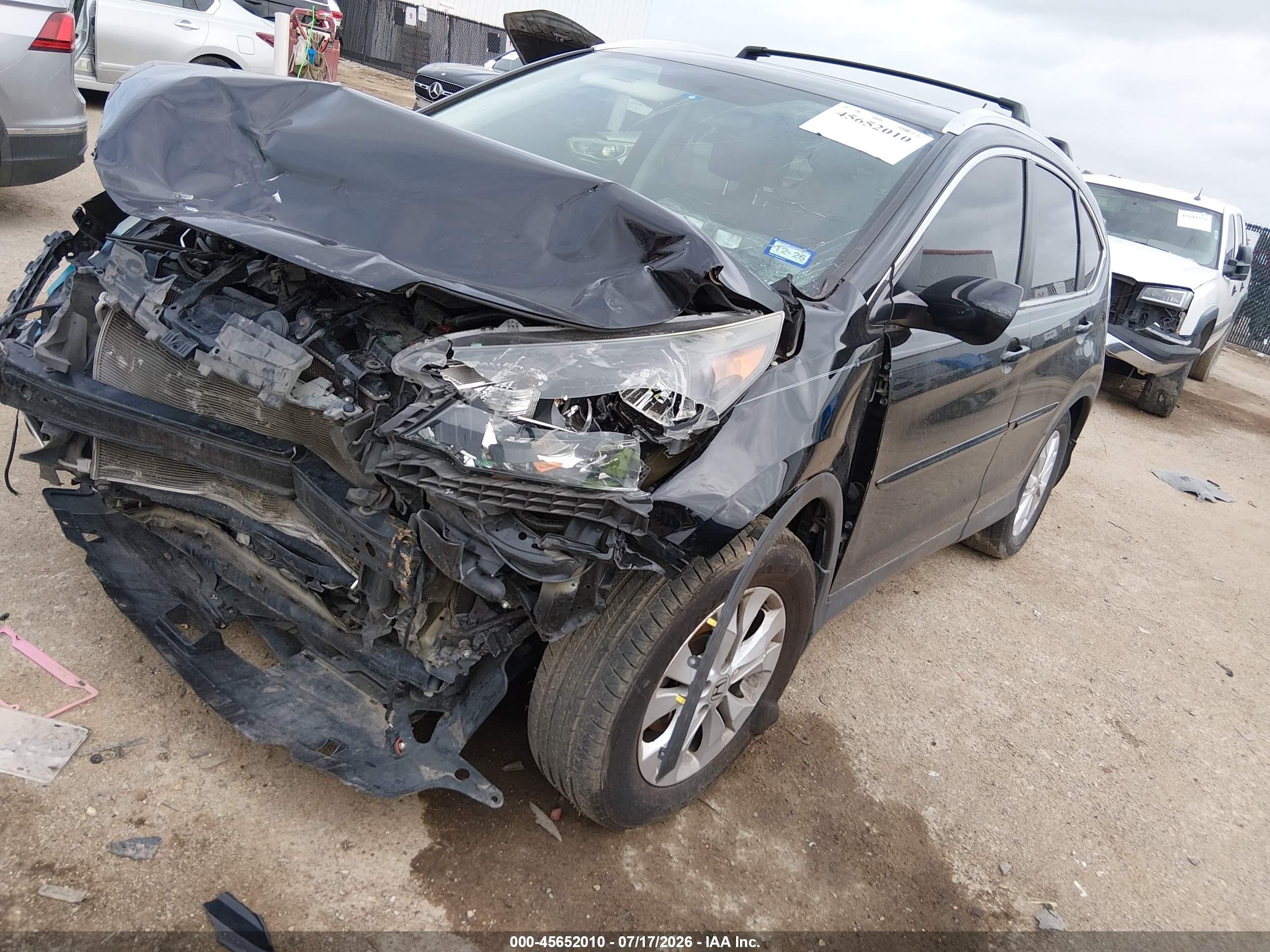 2014 Honda Cr-v Ex-l Black vin: 2HKRM3H76EH563806