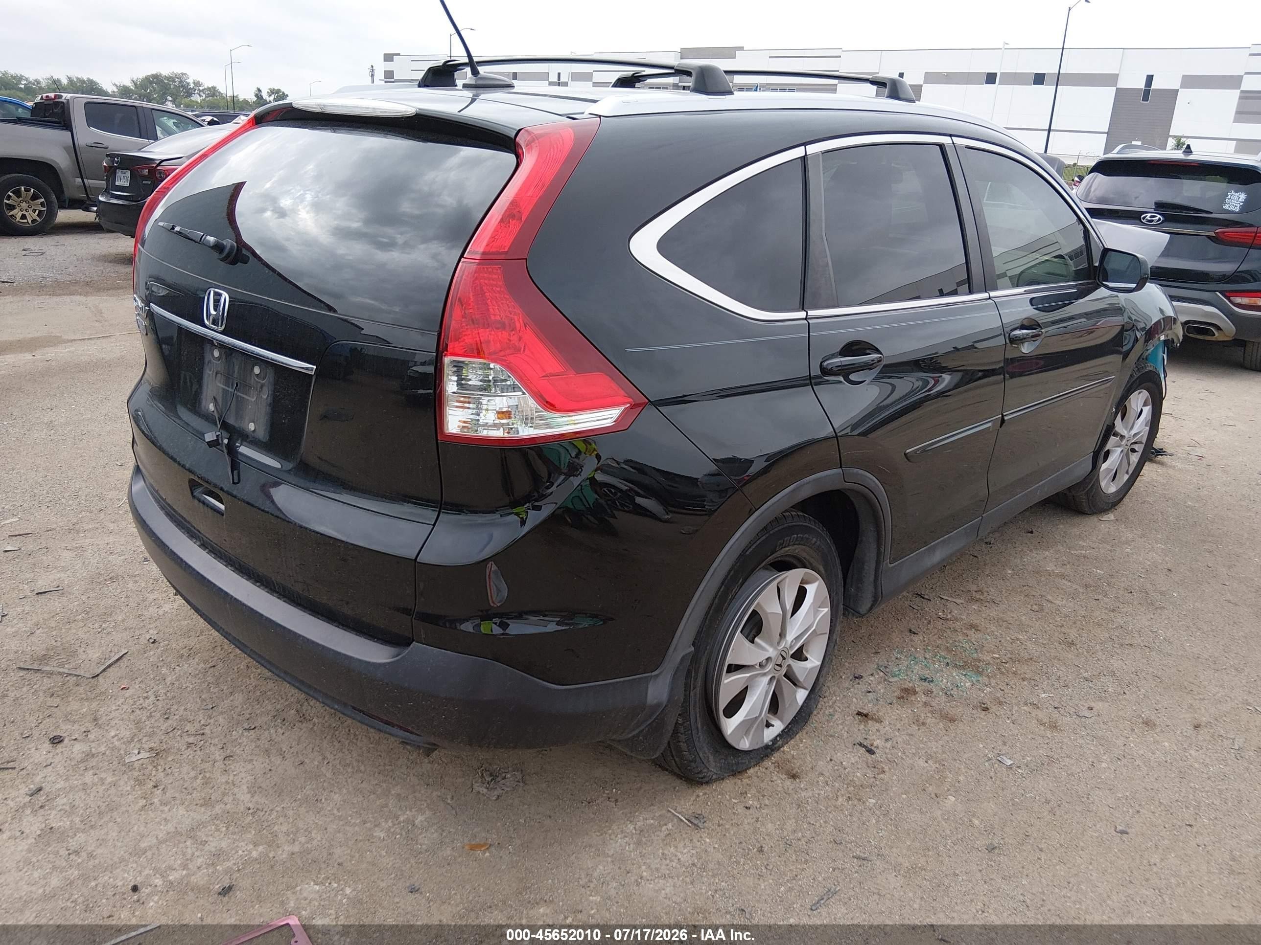 2014 Honda Cr-v Ex-l Black vin: 2HKRM3H76EH563806