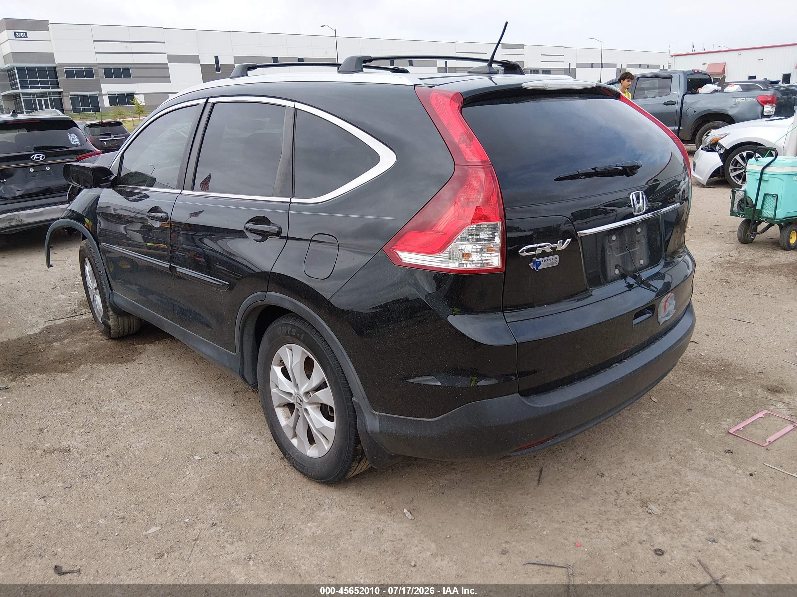 2014 Honda Cr-v Ex-l Black vin: 2HKRM3H76EH563806