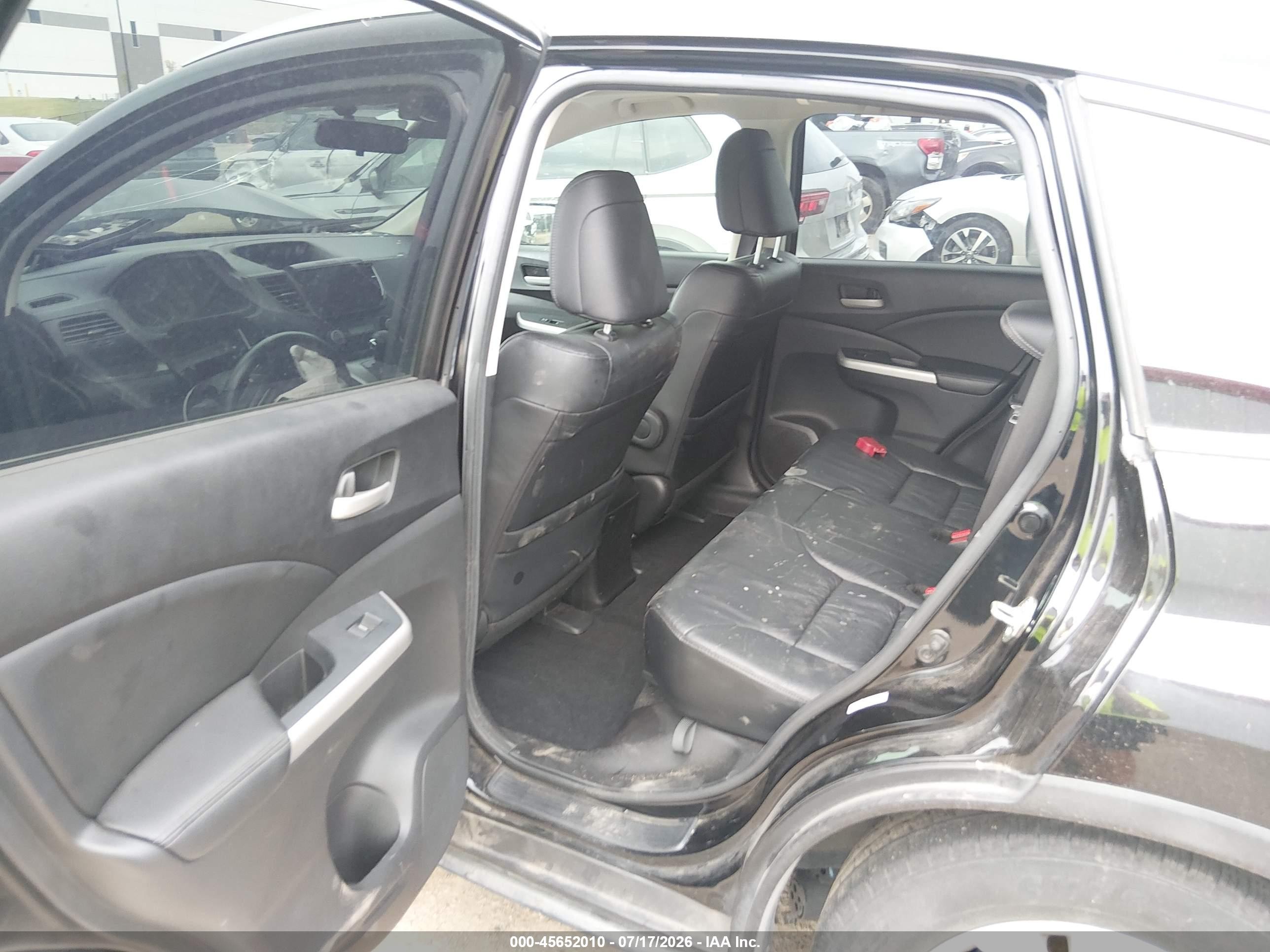 2014 Honda Cr-v Ex-l Black vin: 2HKRM3H76EH563806