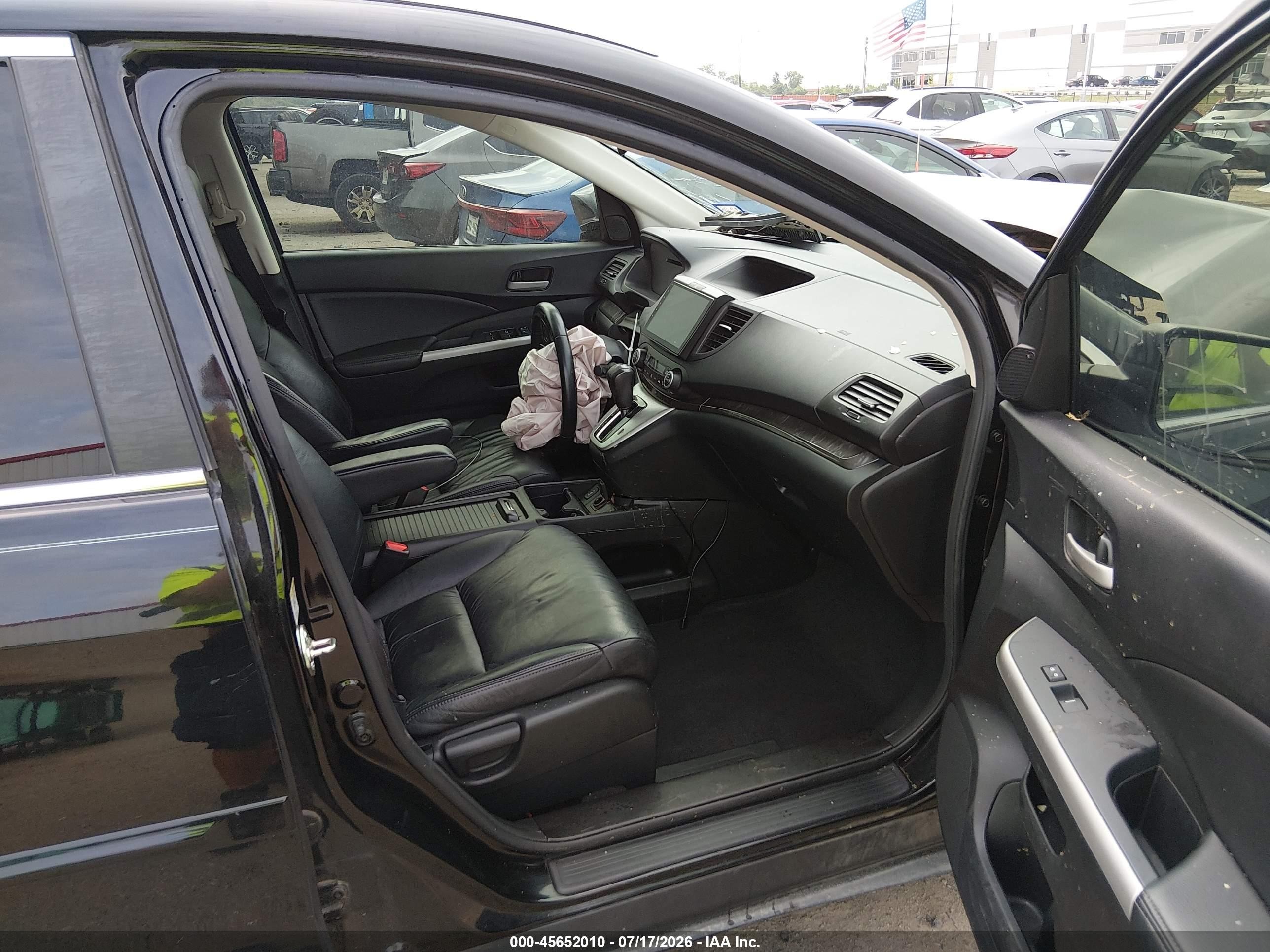 2014 Honda Cr-v Ex-l Black vin: 2HKRM3H76EH563806