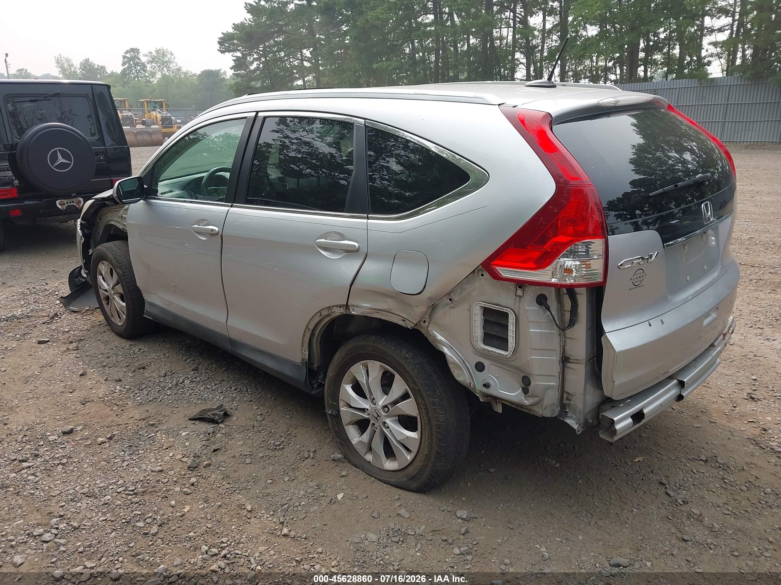 2014 Honda Cr-v Ex-l Silver vin: 2HKRM3H76EH564373