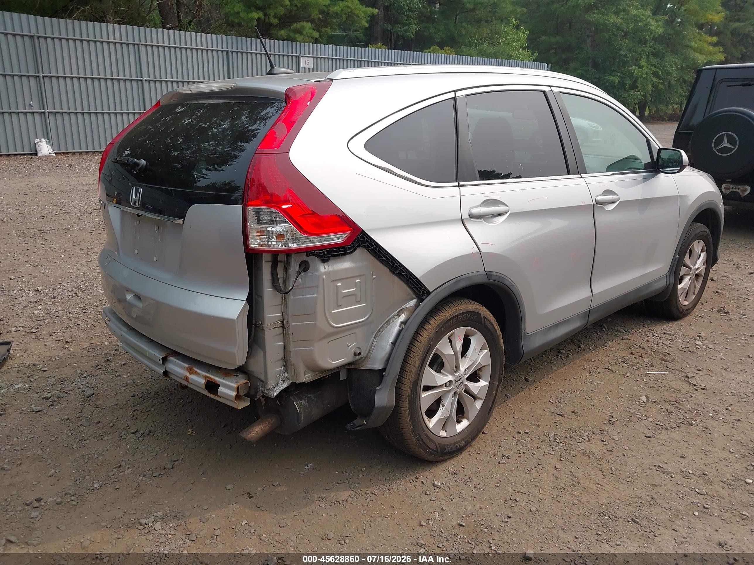 2014 Honda Cr-v Ex-l Silver vin: 2HKRM3H76EH564373
