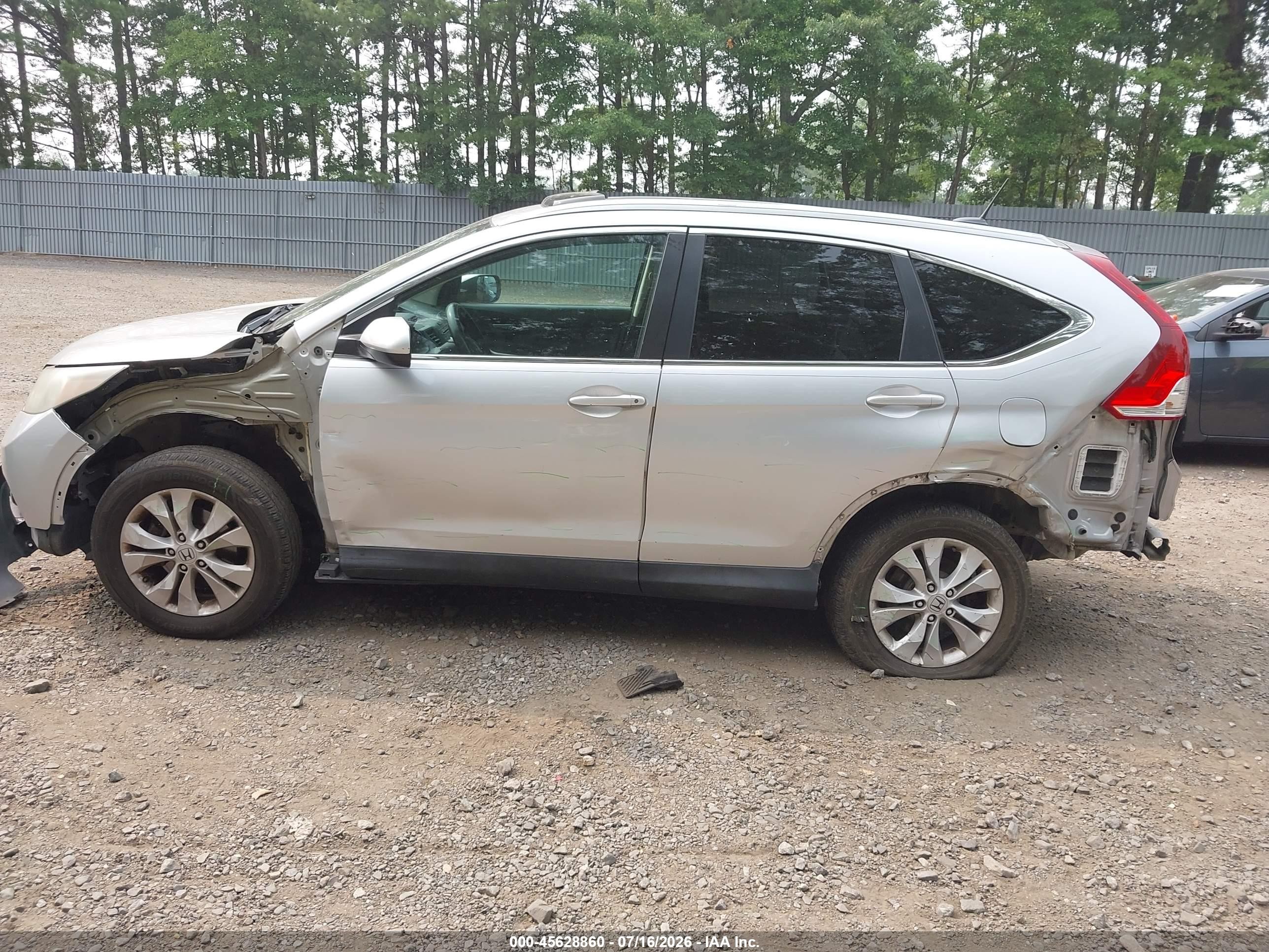 2014 Honda Cr-v Ex-l Silver vin: 2HKRM3H76EH564373