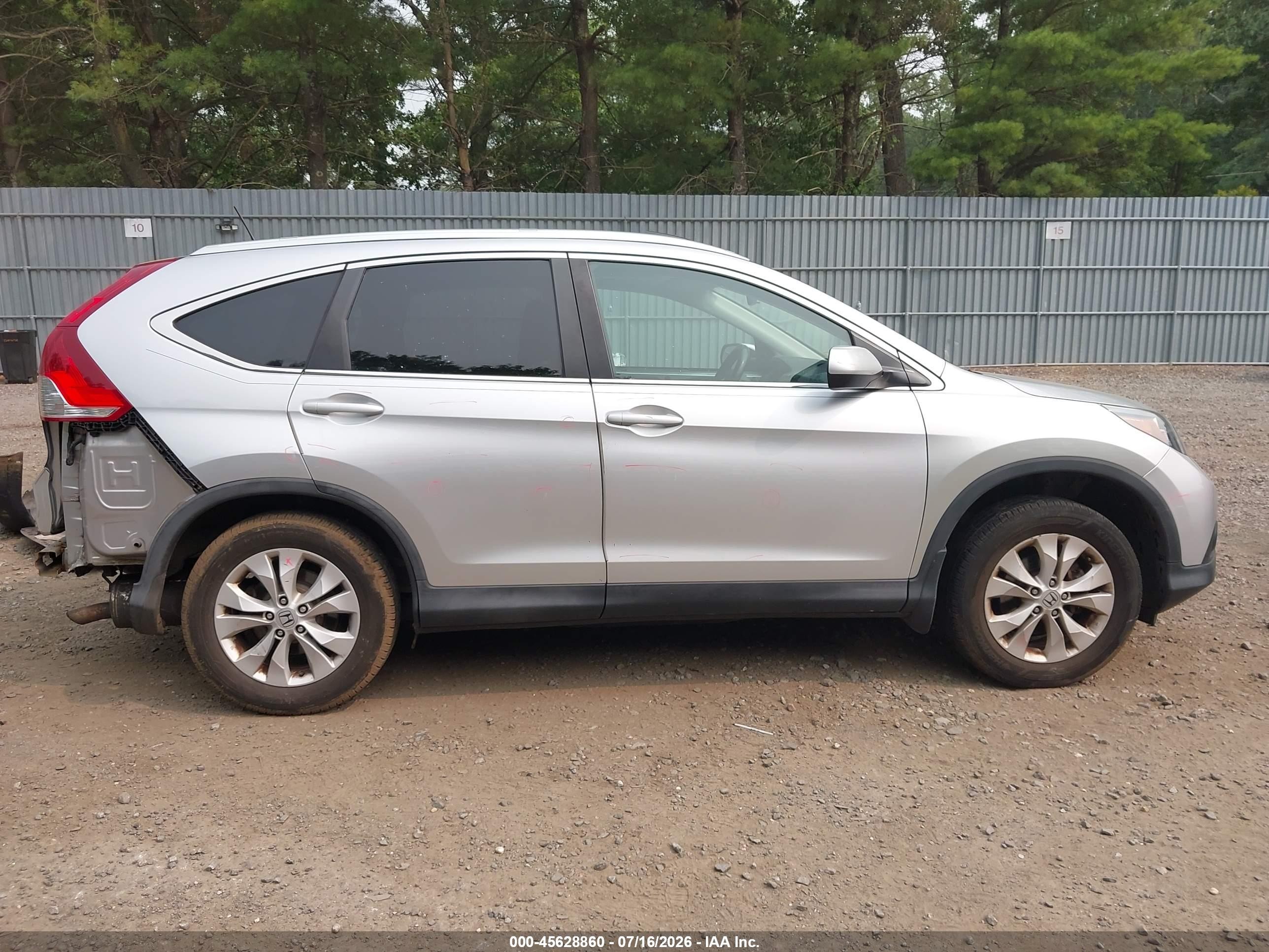 2014 Honda Cr-v Ex-l Silver vin: 2HKRM3H76EH564373