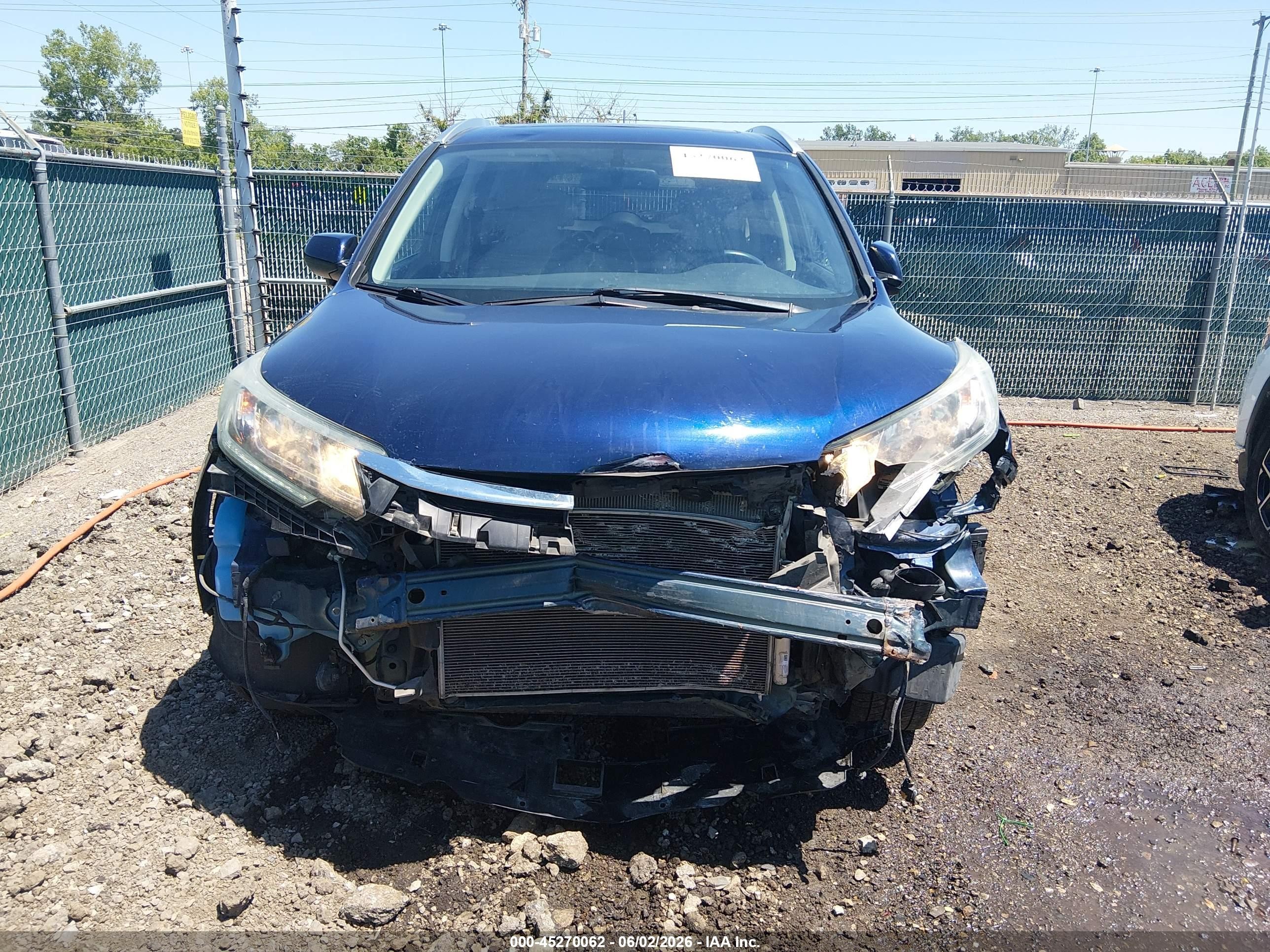 2015 Honda Cr-v Ex-l Blue vin: 2HKRM3H76FH517958