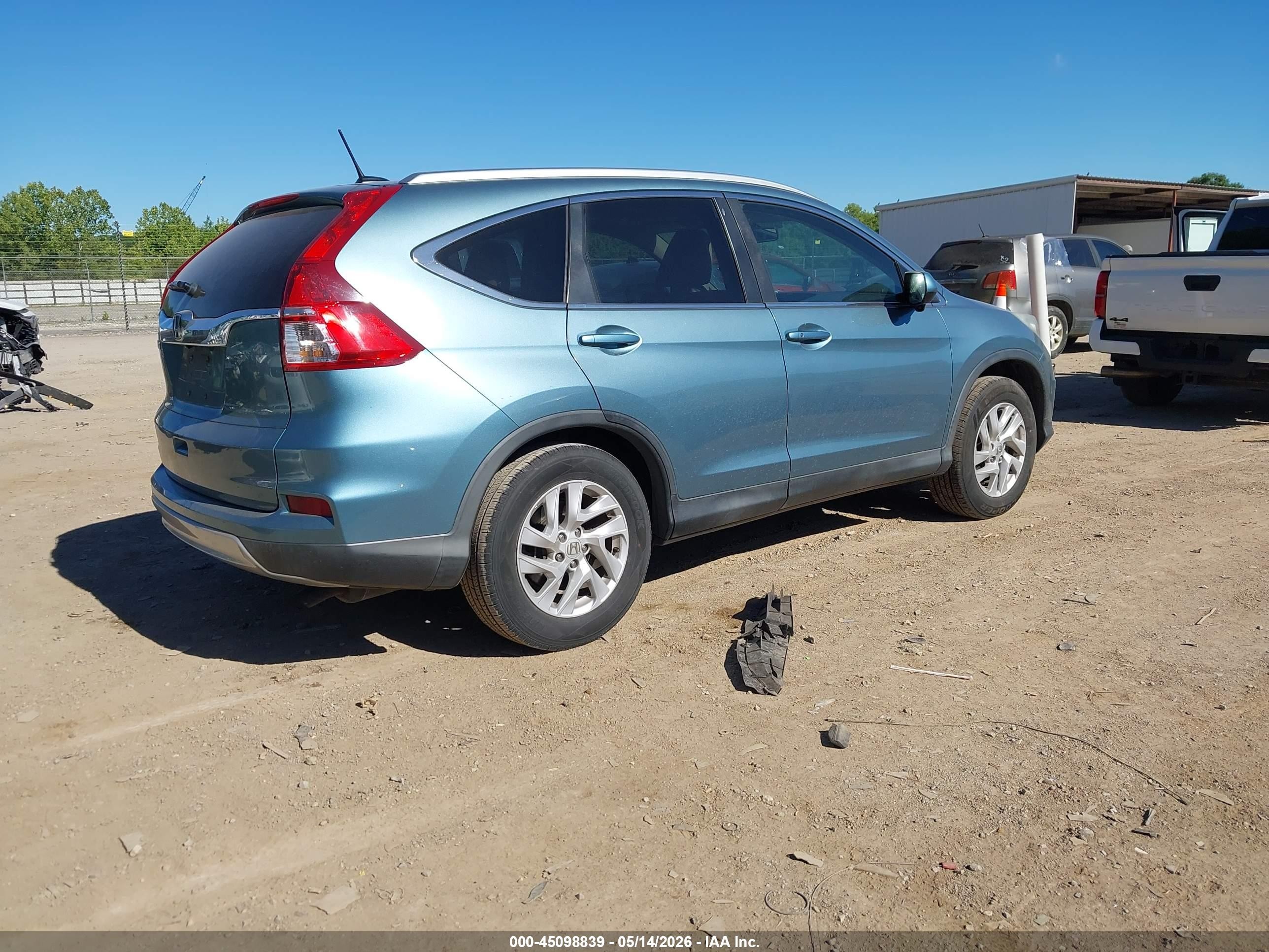 2015 Honda Cr-v Ex-l Blue vin: 2HKRM3H76FH518267