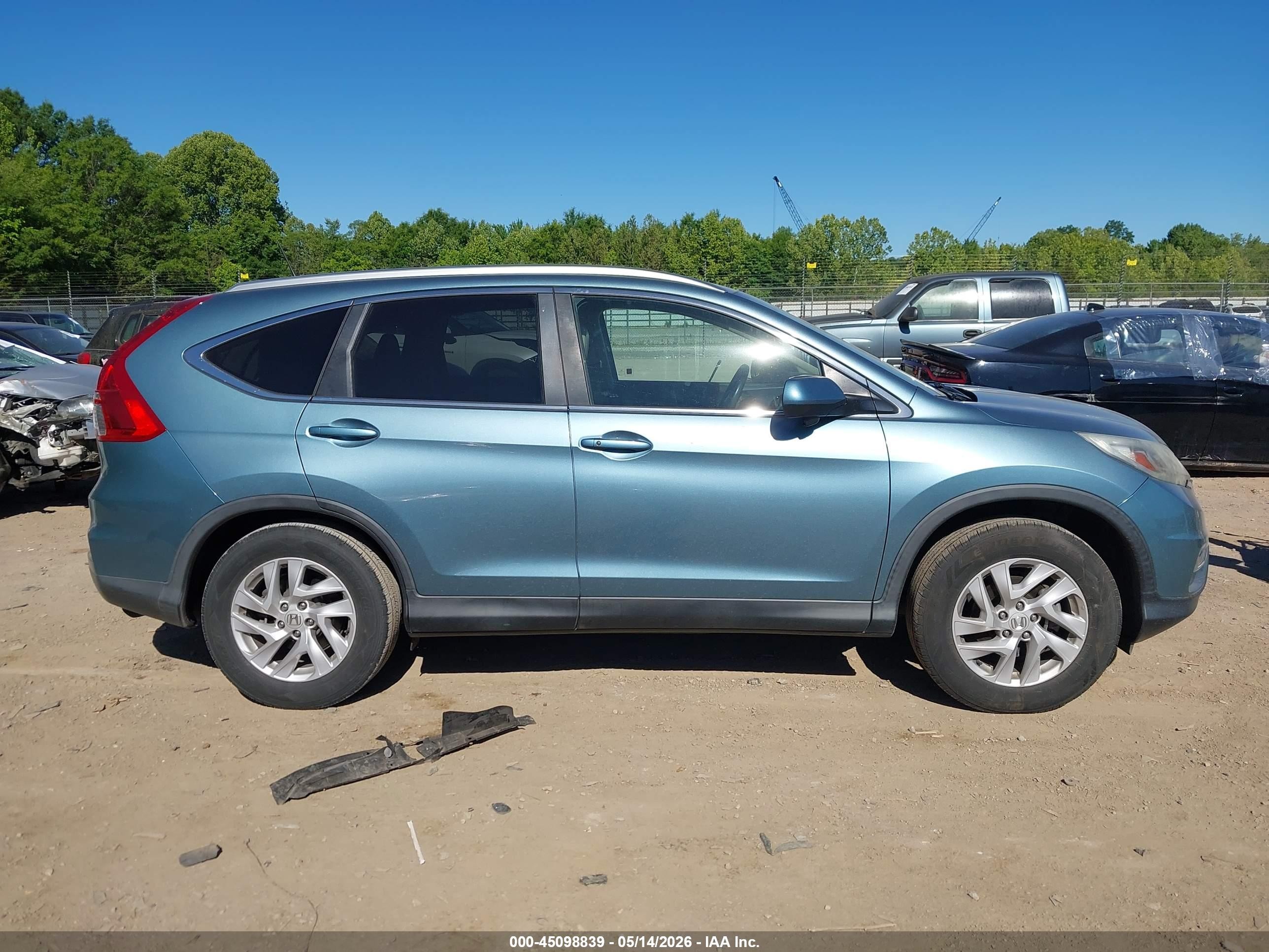 2015 Honda Cr-v Ex-l Blue vin: 2HKRM3H76FH518267