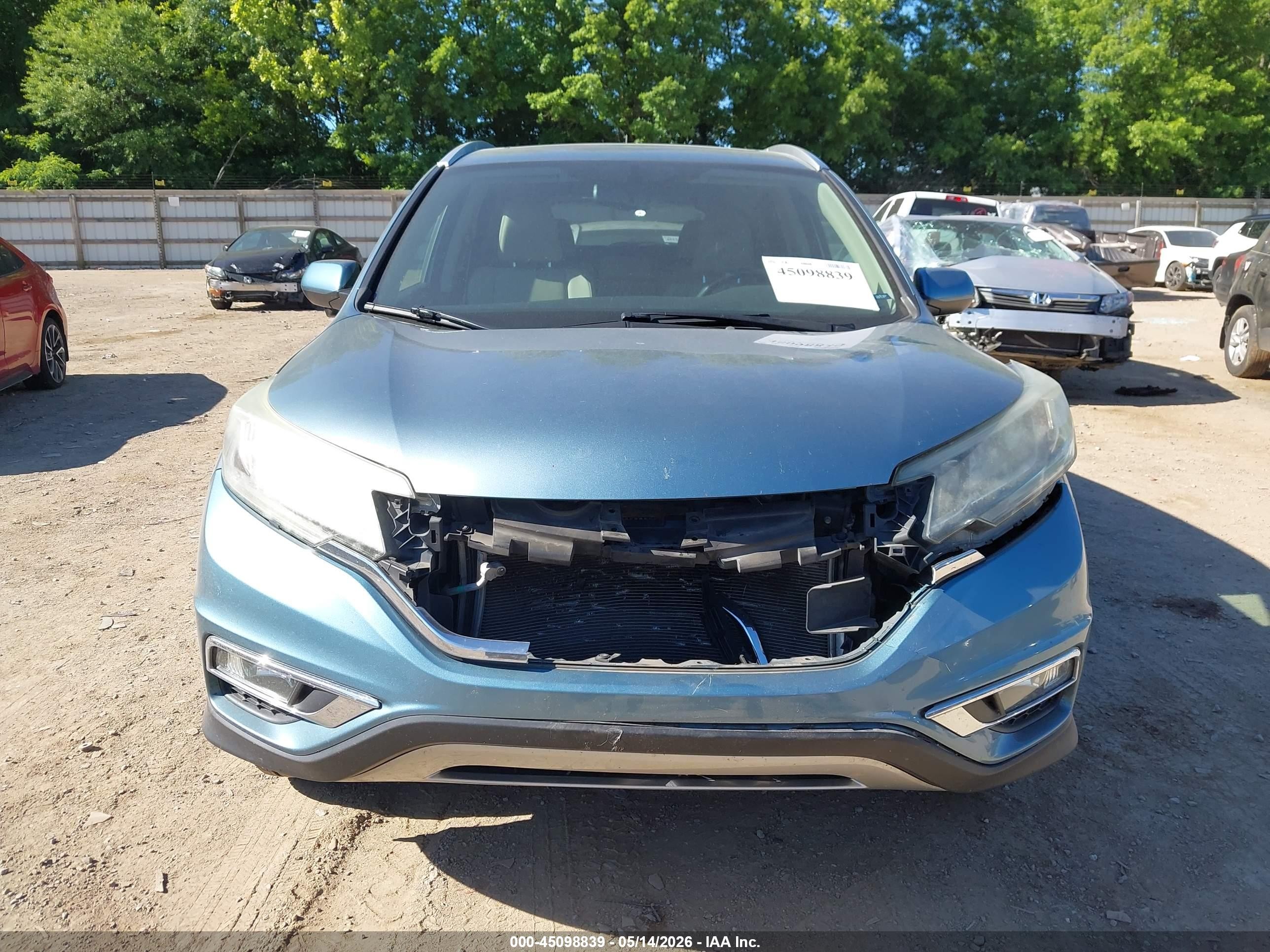 2015 Honda Cr-v Ex-l Blue vin: 2HKRM3H76FH518267